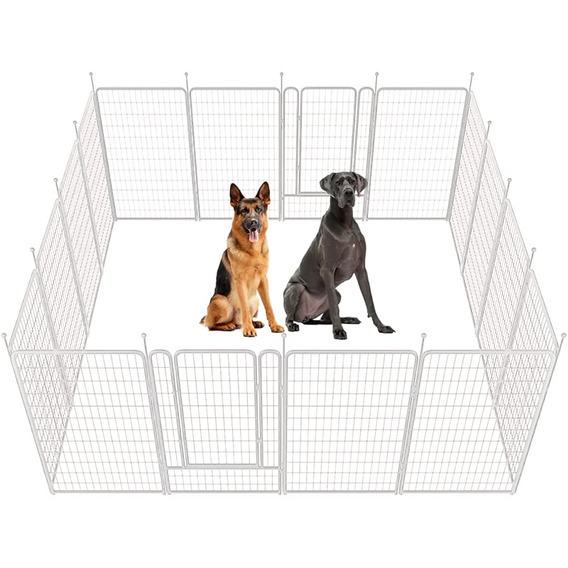 🎉Today's Special Value💝Buy 2 Get 30% Off💥FXW Garden Fence 16 Pieces Decorative Outdoor Dog Fence for Yard - Heavy Duty Metal Animal Barrier