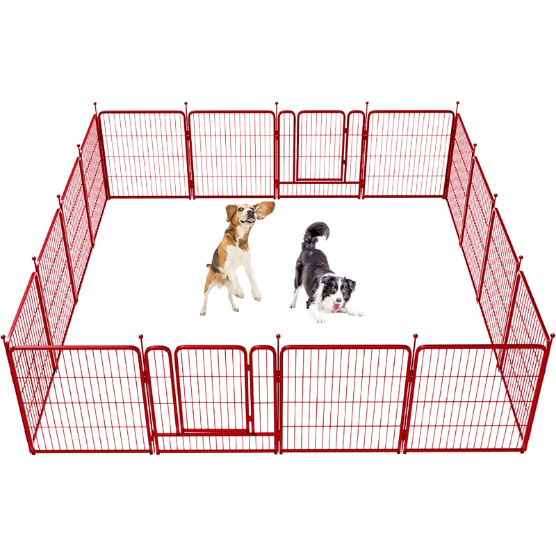 🎉Today's Special Value💝Buy 2 Get 30% Off💥FXW Garden Fence 16 Pieces Decorative Outdoor Dog Fence for Yard - Heavy Duty Metal Animal Barrier
