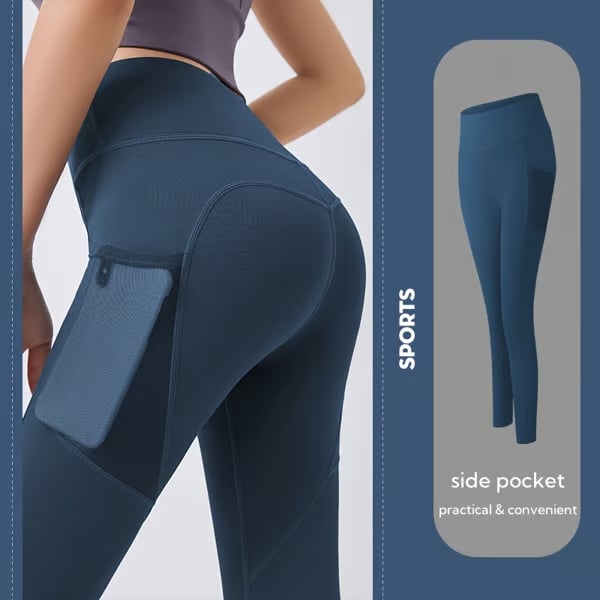 🎁Last Day 49% OFF🔥High Waisted Tummy Control Side Pocket Shaping Training Leggings