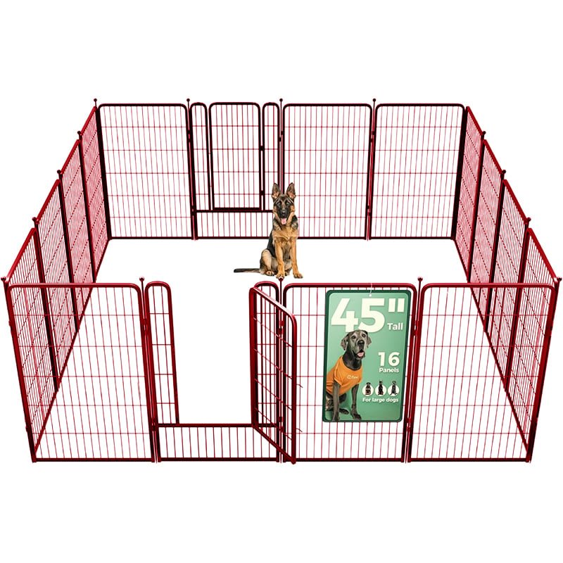🎉Today's Special Value💝Buy 2 Get 30% Off💥FXW Garden Fence 16 Pieces Decorative Outdoor Dog Fence for Yard - Heavy Duty Metal Animal Barrier