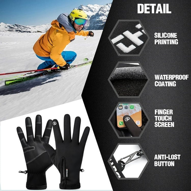 Anti-Slip Thermal Touch Screen Anti-Slip Winter Gloves for Men Women