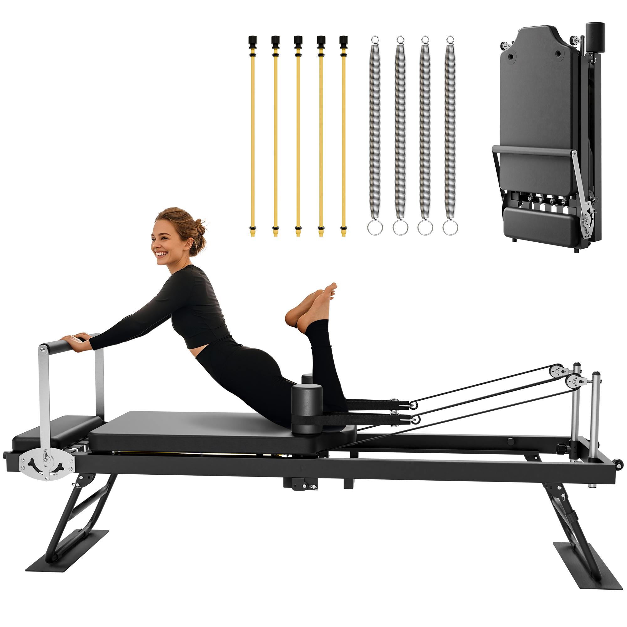 Joywind Pilates Reformer Machine Folding 400 lb Weight Capacity 1 Count