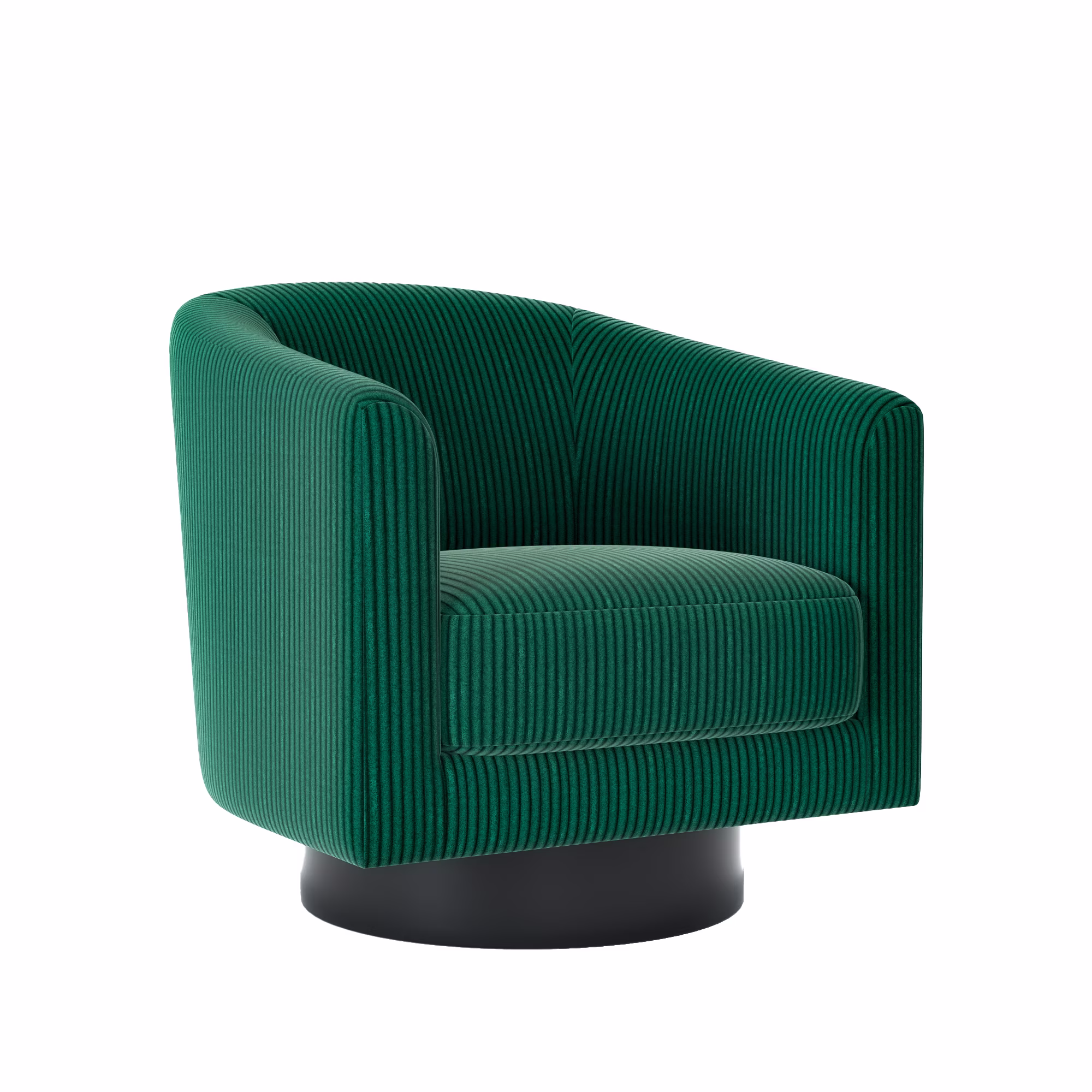 Joywind Corduroy Swivel Barrel Accent Chair, Modern Upholstered Barrel Chair for Living Room