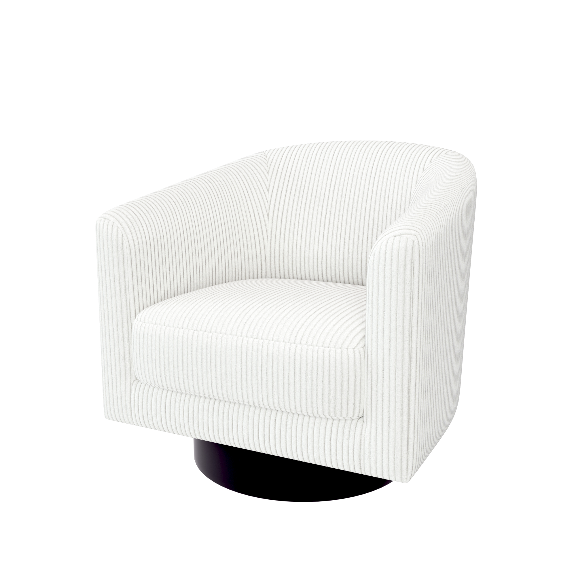 Joywind Corduroy Swivel Barrel Accent Chair, Modern Upholstered Barrel Chair for Living Room