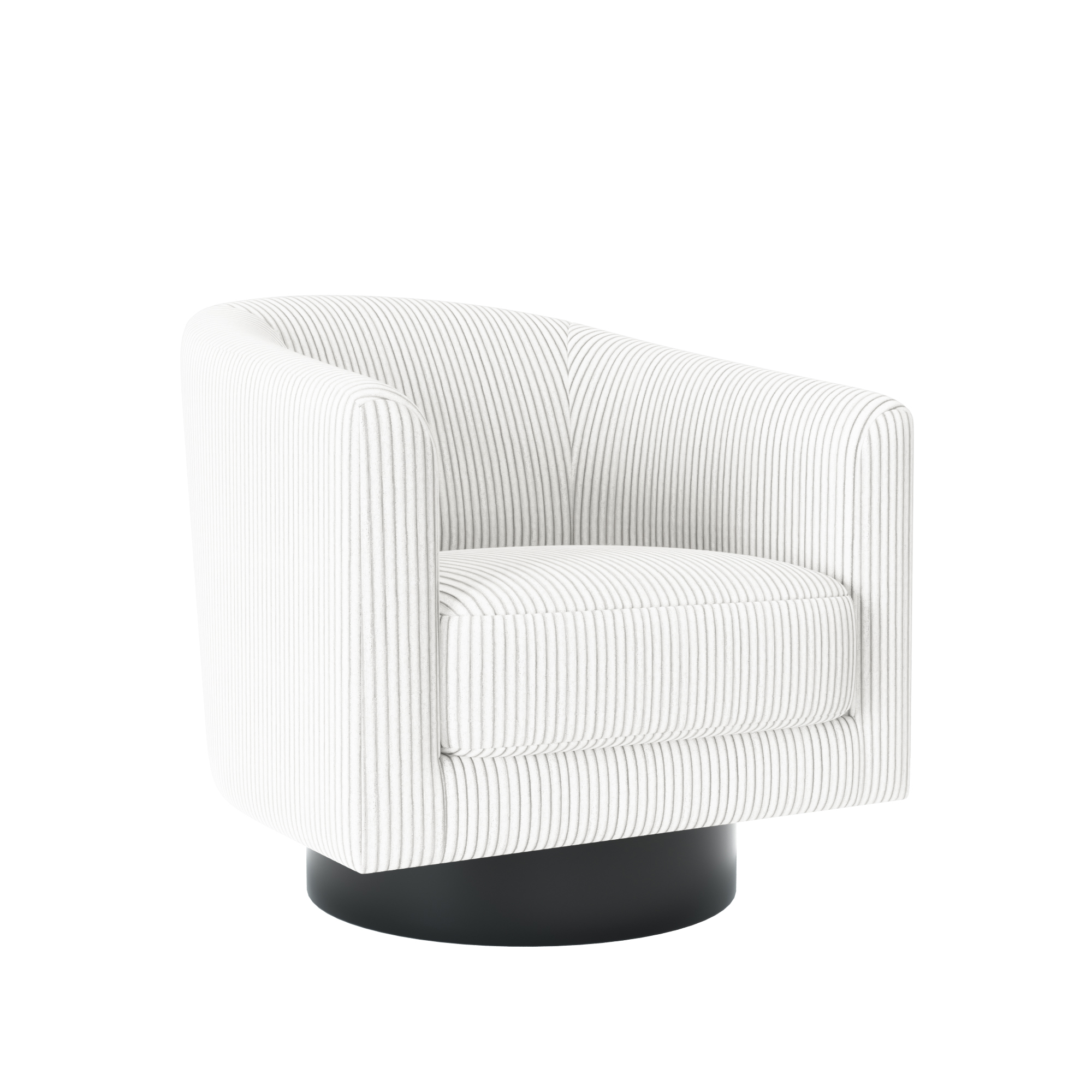 Joywind Corduroy Swivel Barrel Accent Chair, Modern Upholstered Barrel Chair for Living Room