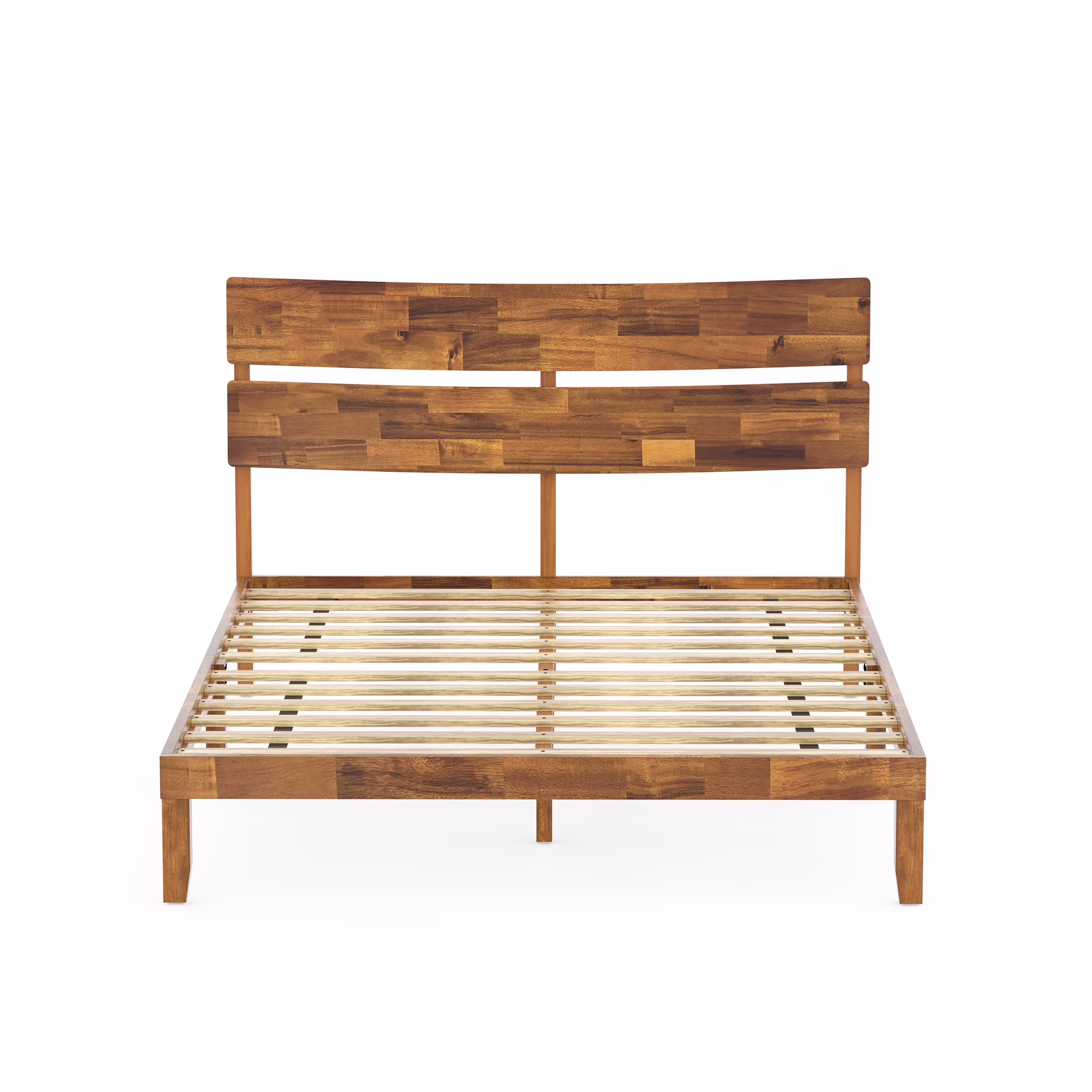 Joywind Wood Queen Bed Frame with Headboard, Wooden Platform Bed Frame Queen Size