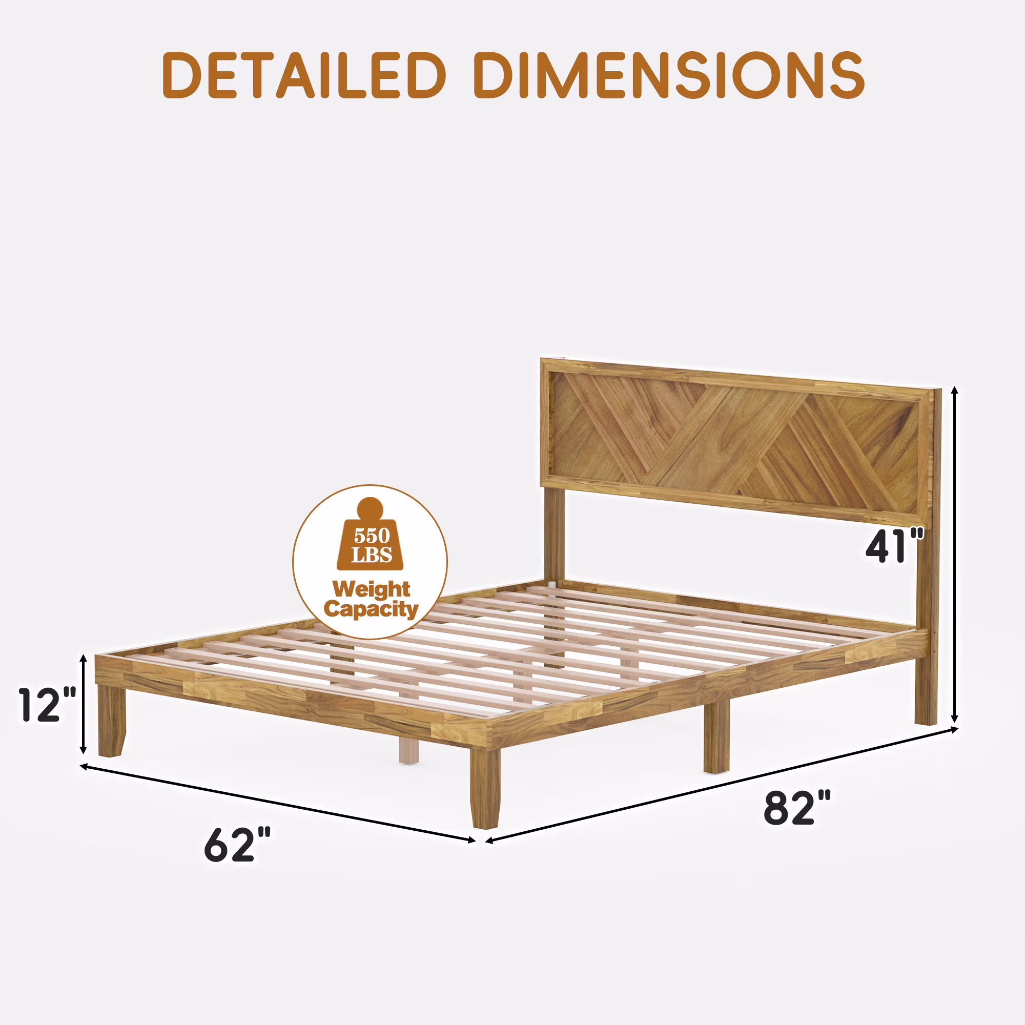Joywind Bed Frame with Headboard