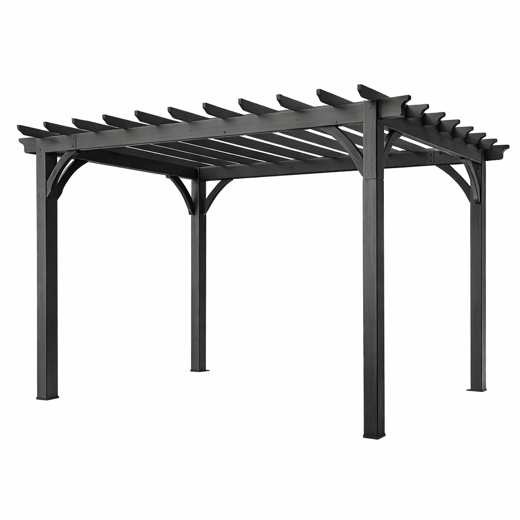 Pergola Aluminium Schwarz 300x300x230 cm-HOMFLARE