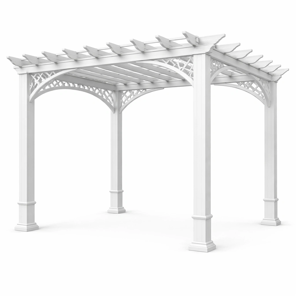 Pergola Vinyl Weiß 300x300x240 cm-HOMFLARE