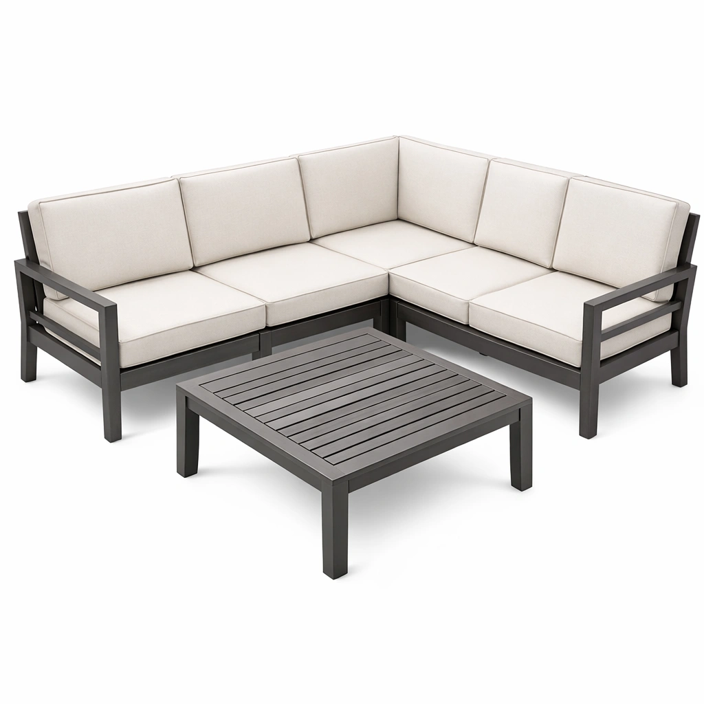 Loungeset Aluminium Ecksofa mit Polsterbezug-NESTHARMONIC