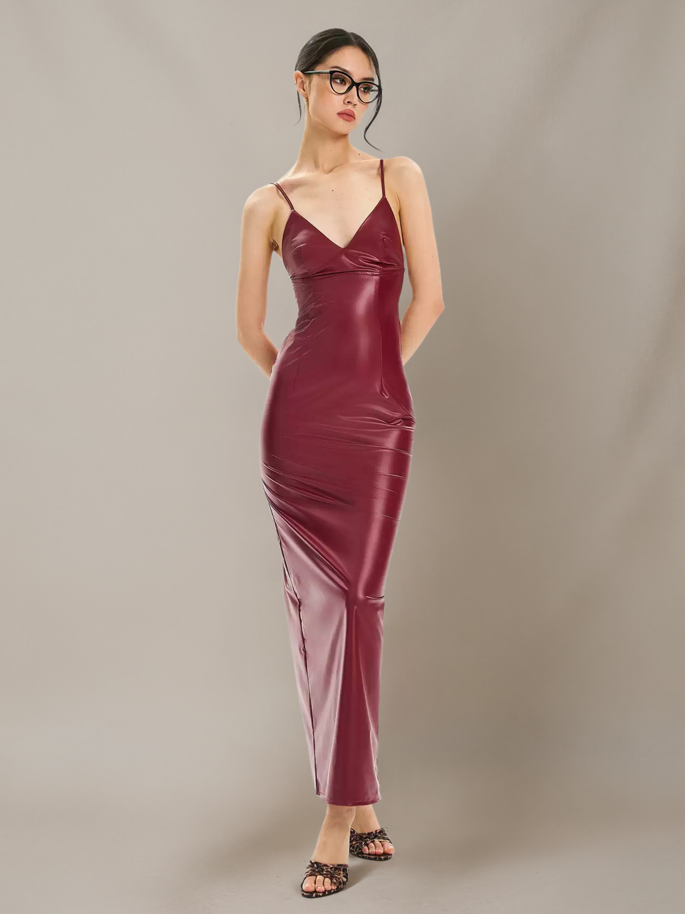 Retro-Style Sexy Leather Dress