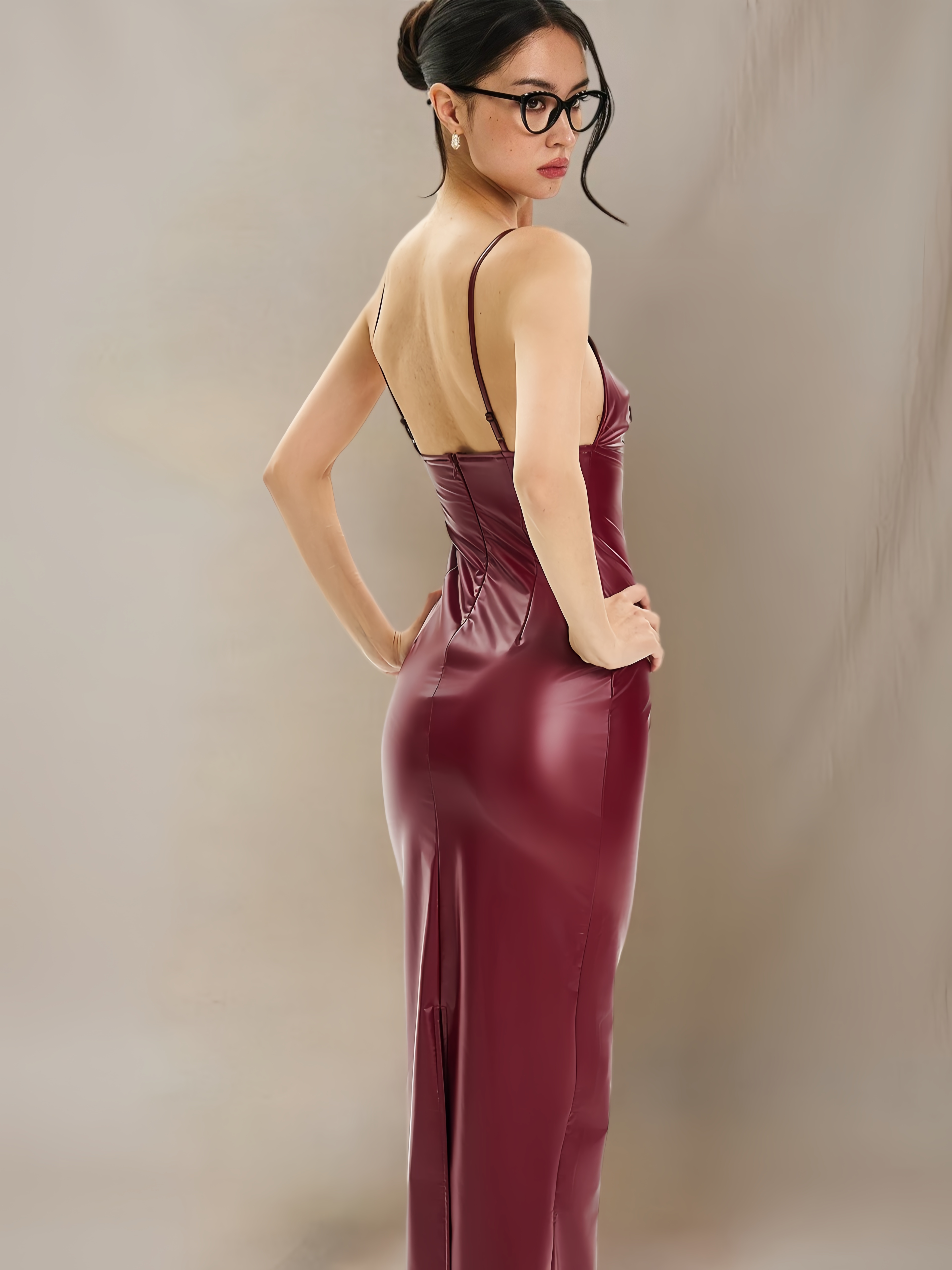 Retro-Style Sexy Leather Dress
