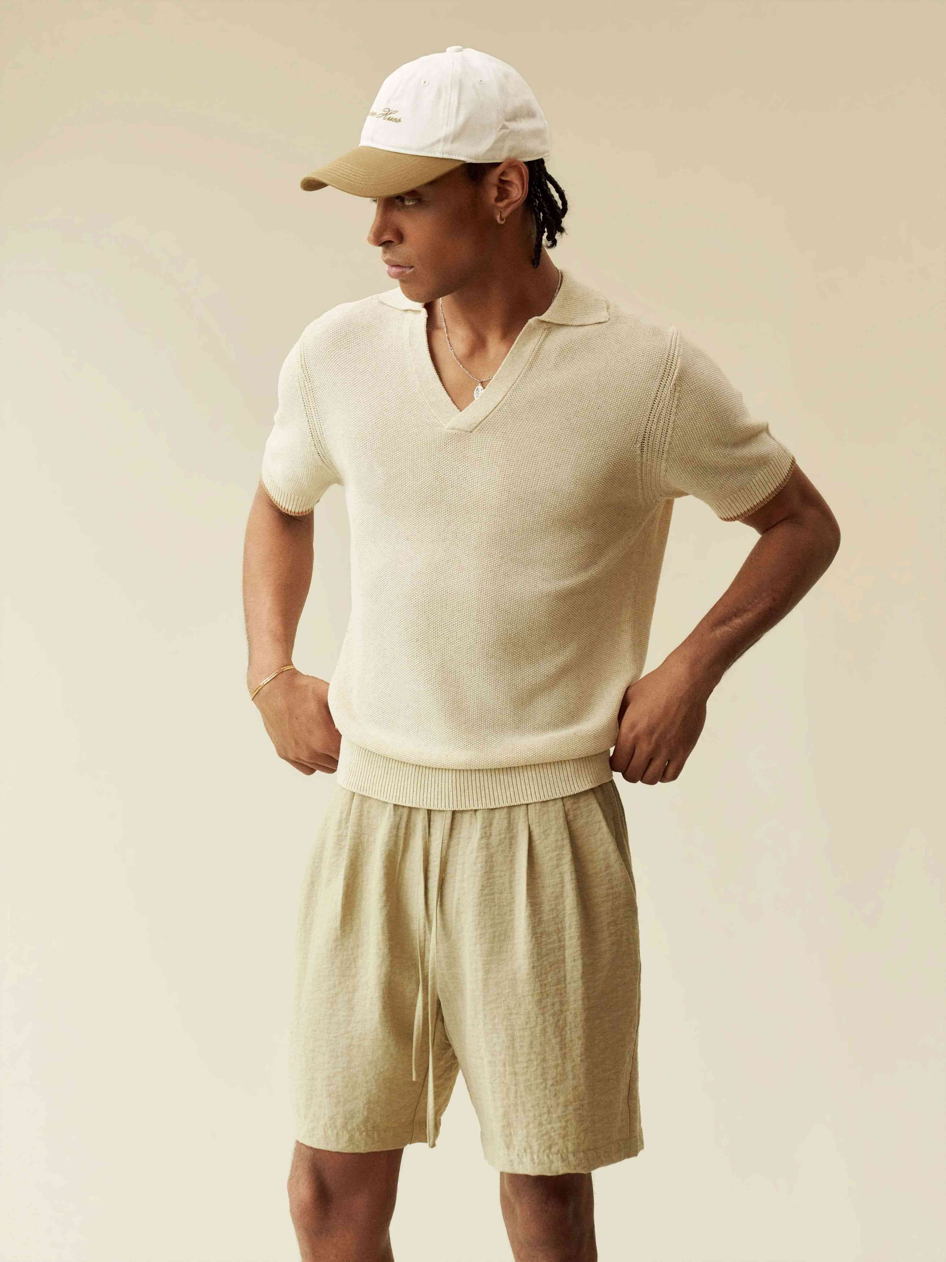 "Linen-Tencel Blend" Polo Shirt/T-Shirt