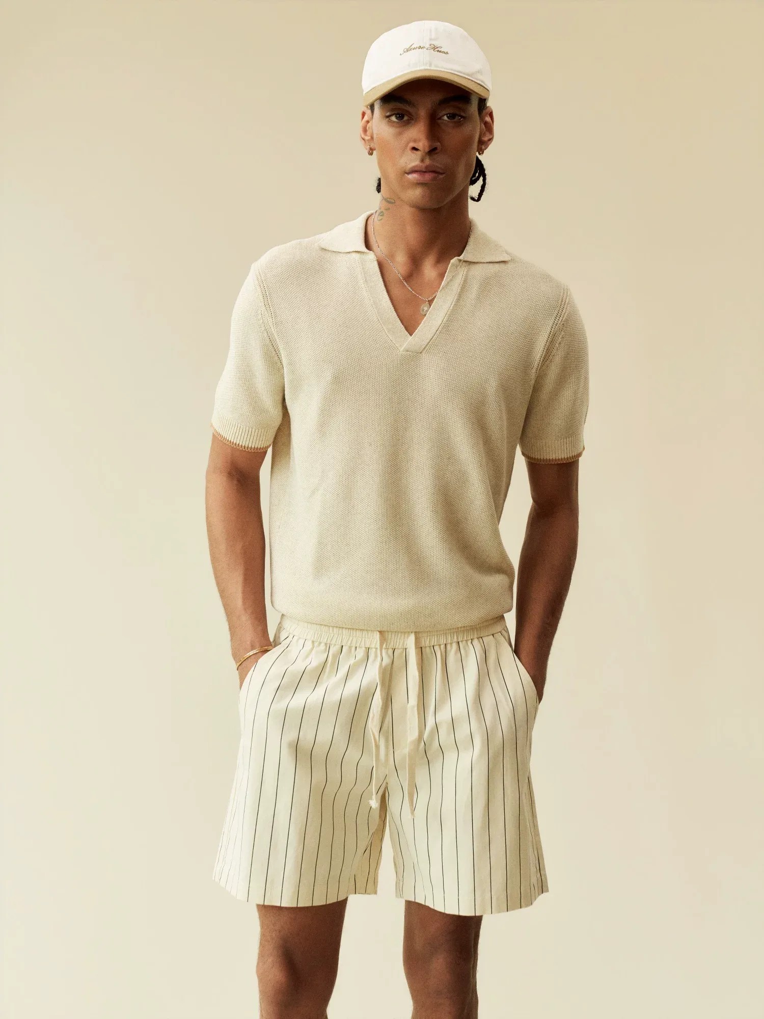 "Linen-Tencel Blend" Polo Shirt/T-Shirt