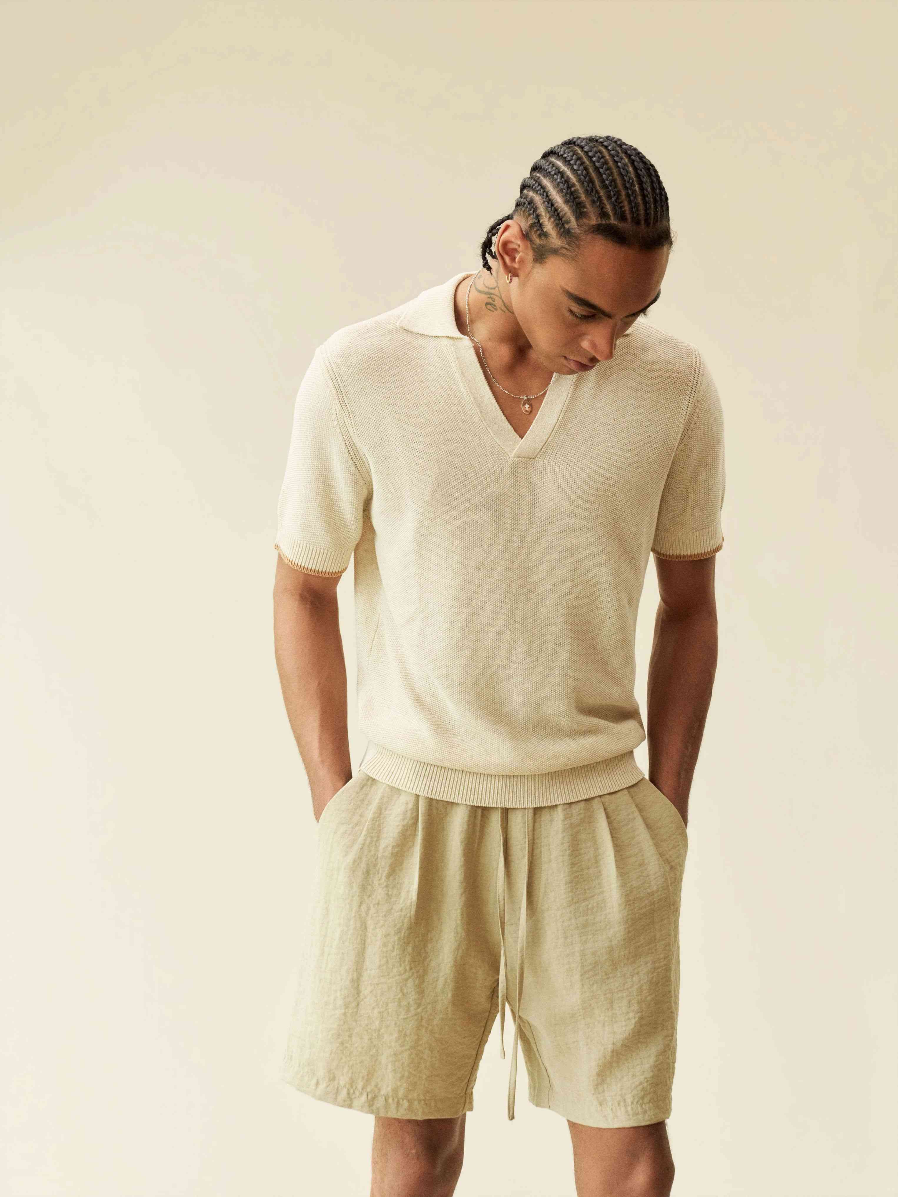 "Linen-Tencel Blend" Polo Shirt/T-Shirt
