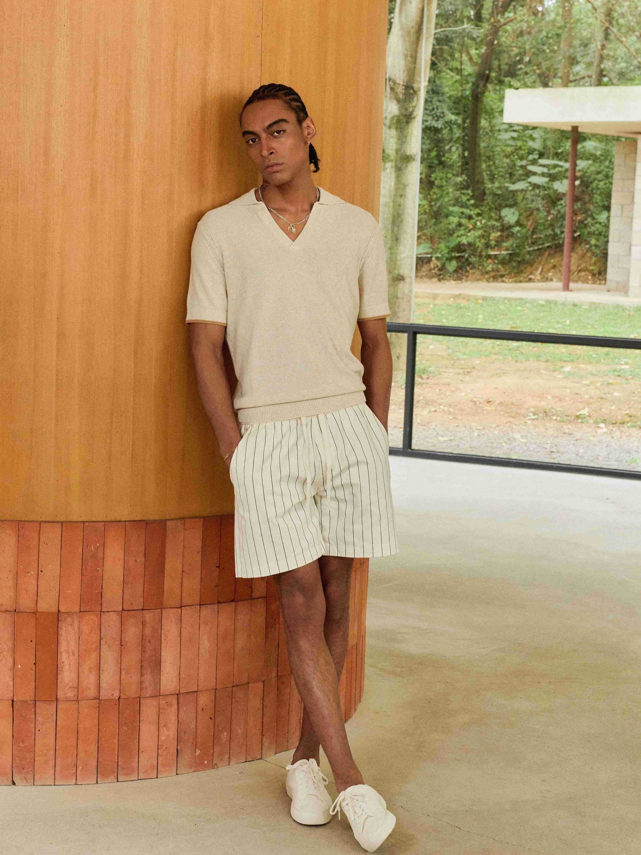"Linen-Tencel Blend" Polo Shirt/T-Shirt