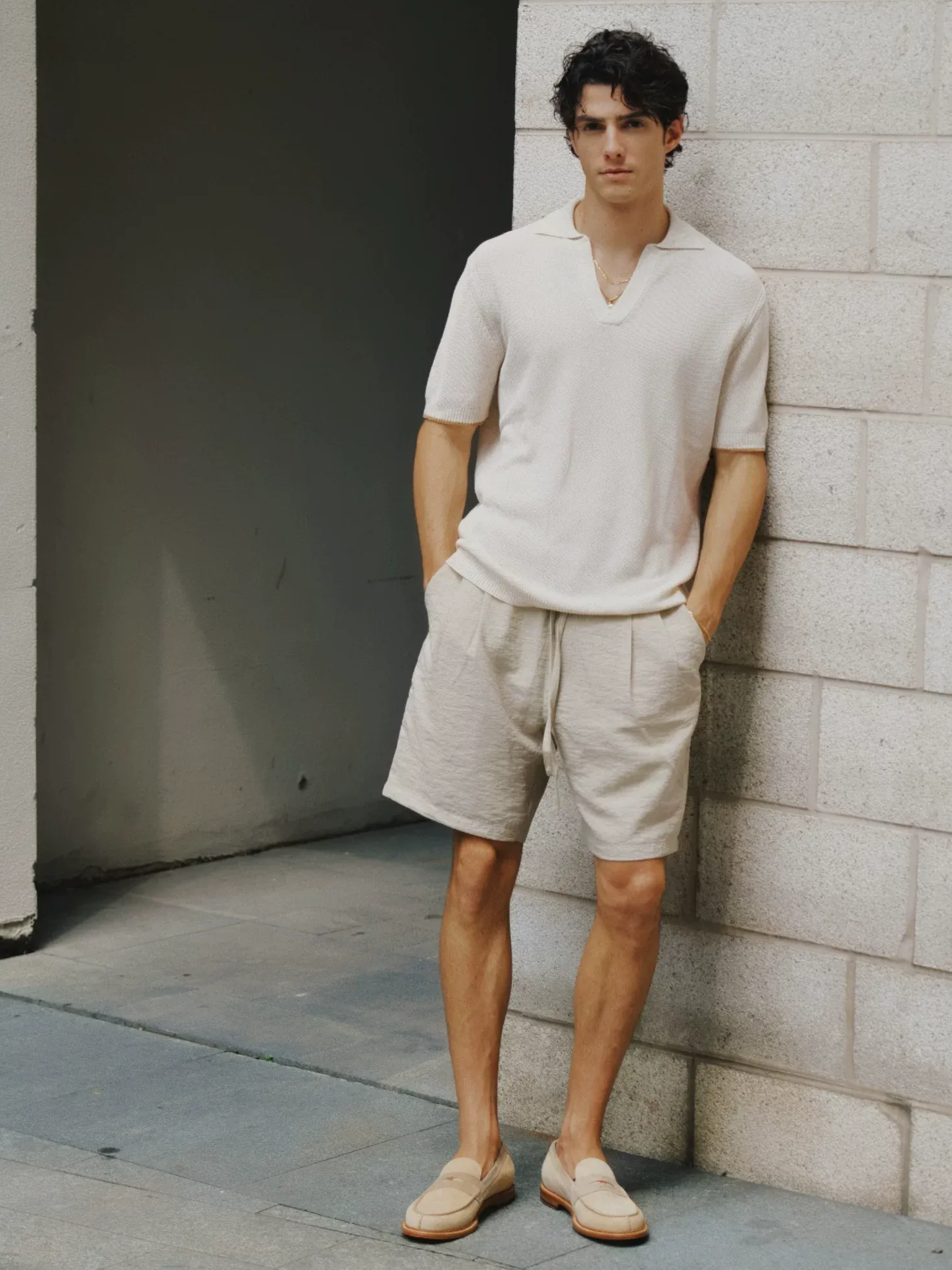"Linen-Tencel Blend" Polo Shirt/T-Shirt