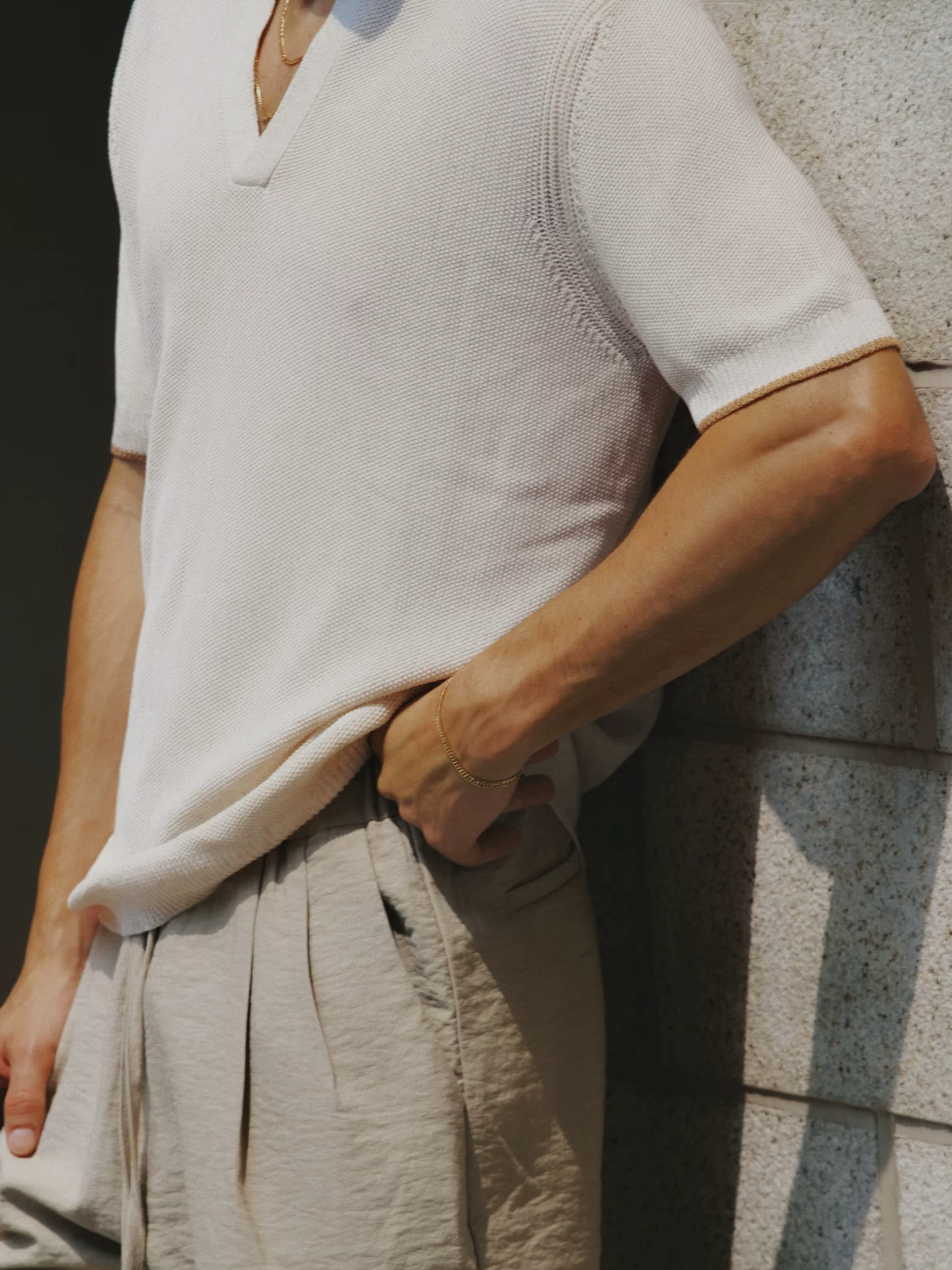 "Linen-Tencel Blend" Polo Shirt/T-Shirt