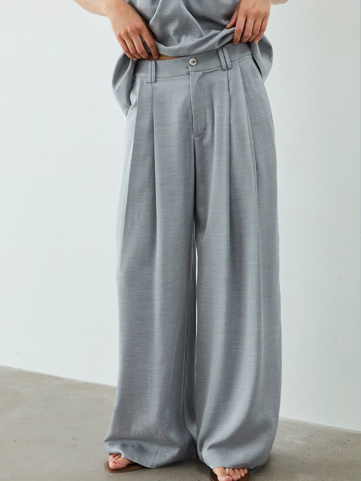 Vest and Wide-Leg Trousers Set