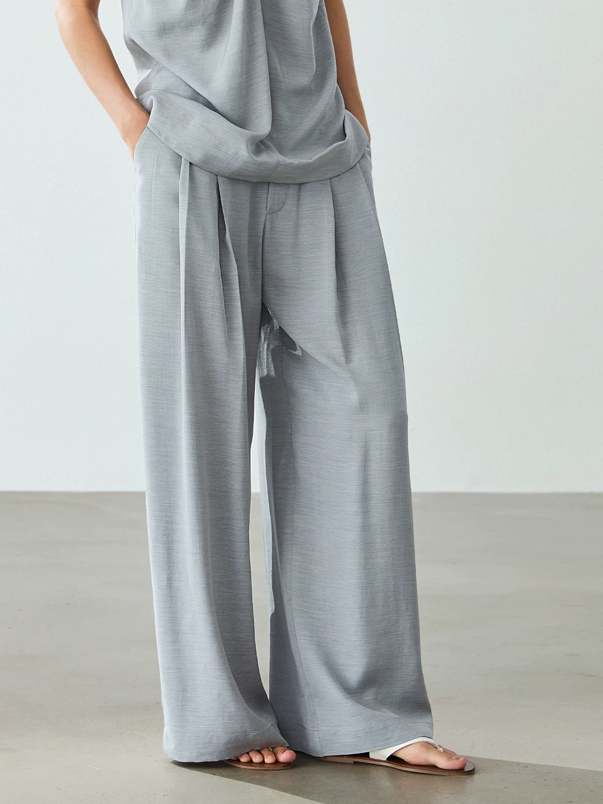 Vest and Wide-Leg Trousers Set