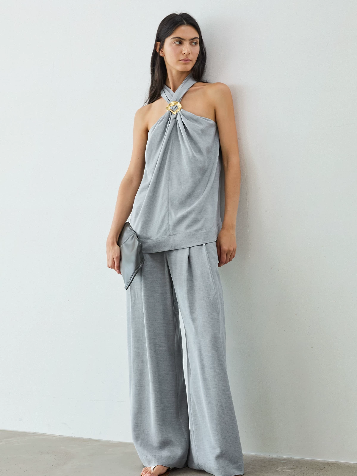 Vest and Wide-Leg Trousers Set