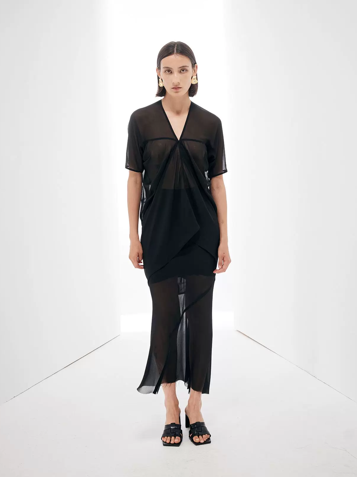 Flowing Cut Sheer Top