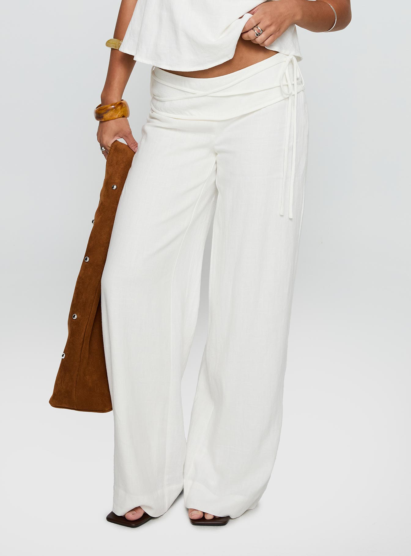 Linen-Blend Tie-Waist Set