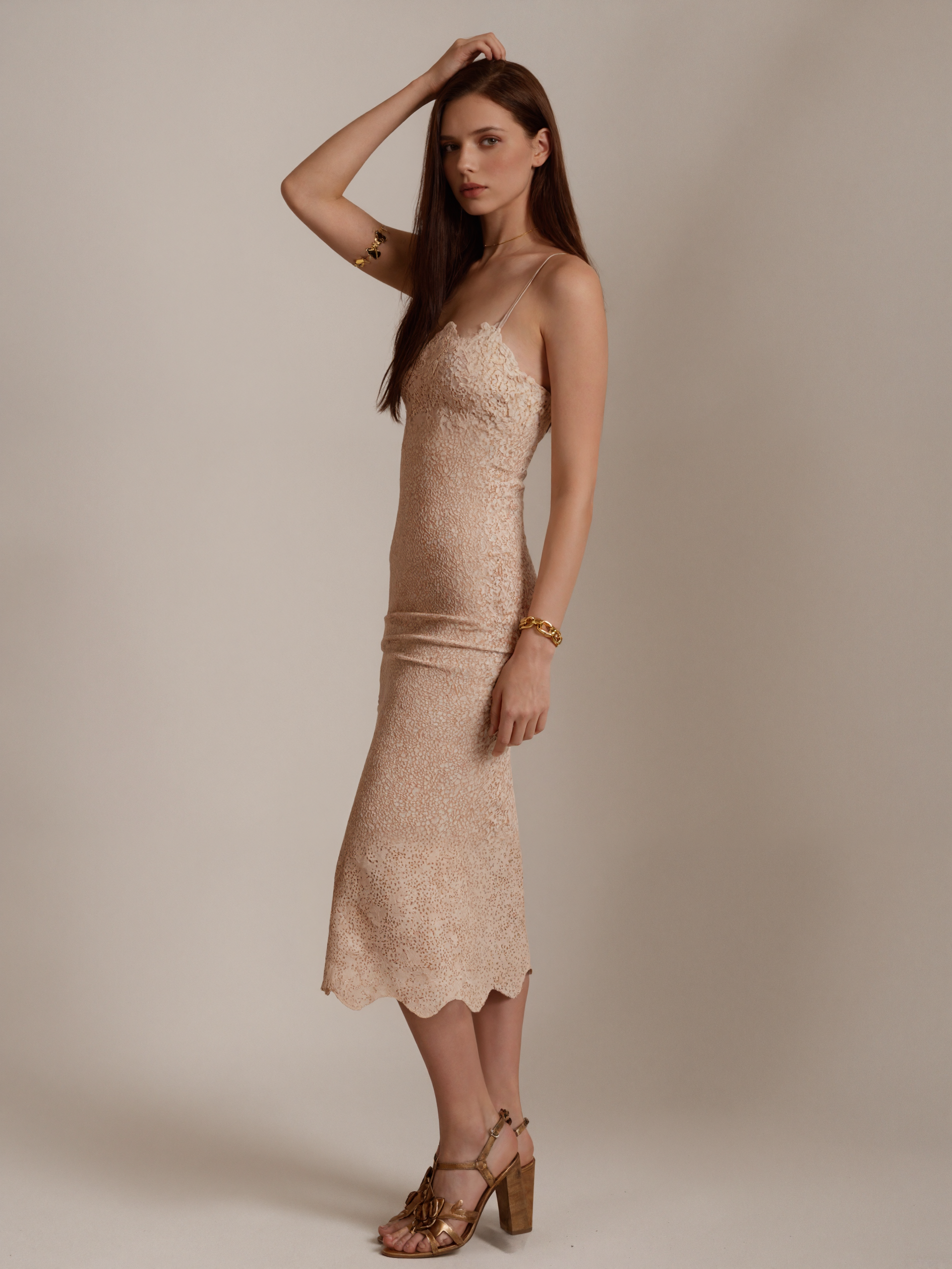 "Venetian Lover" 3D Full-Embroidery Butterfly Lace Dress