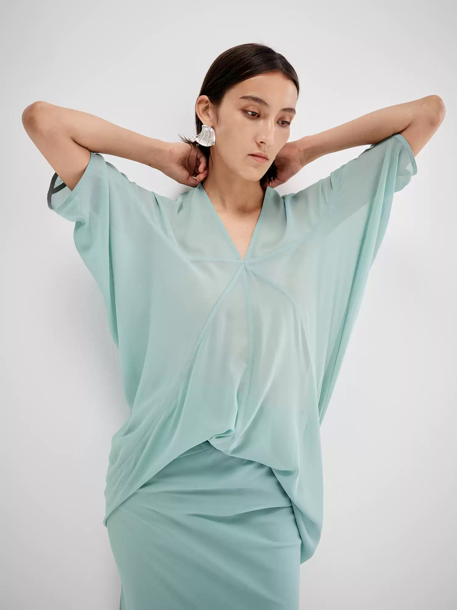 Flowing Cut Sheer Top