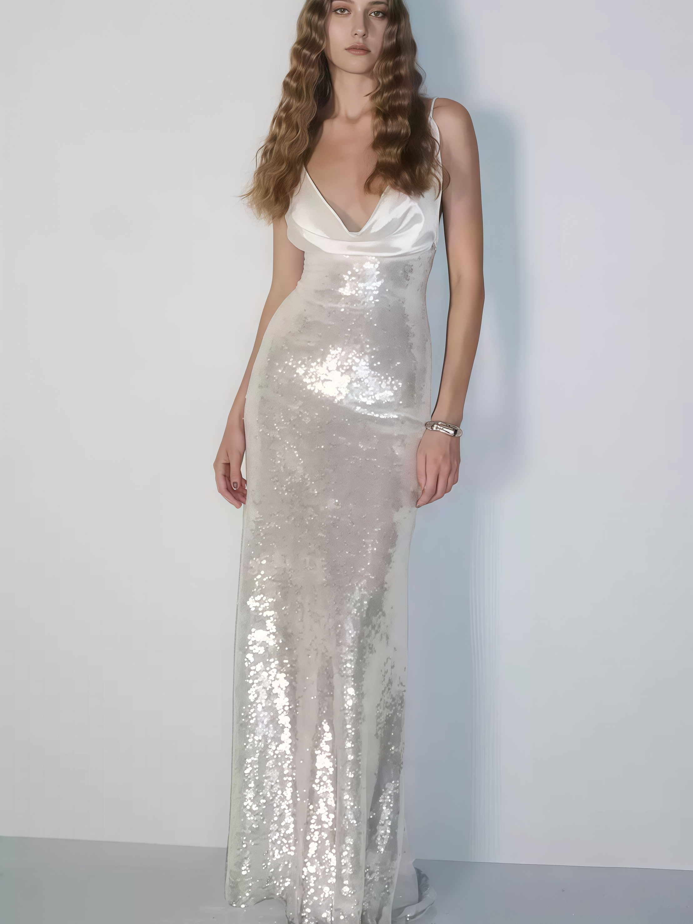 Elegant Sequined Slip Dress