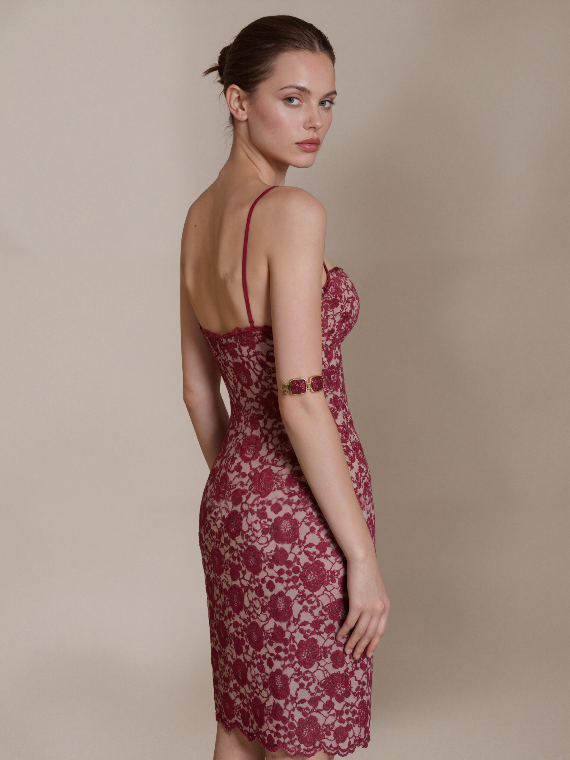 Lace Velvet Off-Shoulder Strapless Mini Dress