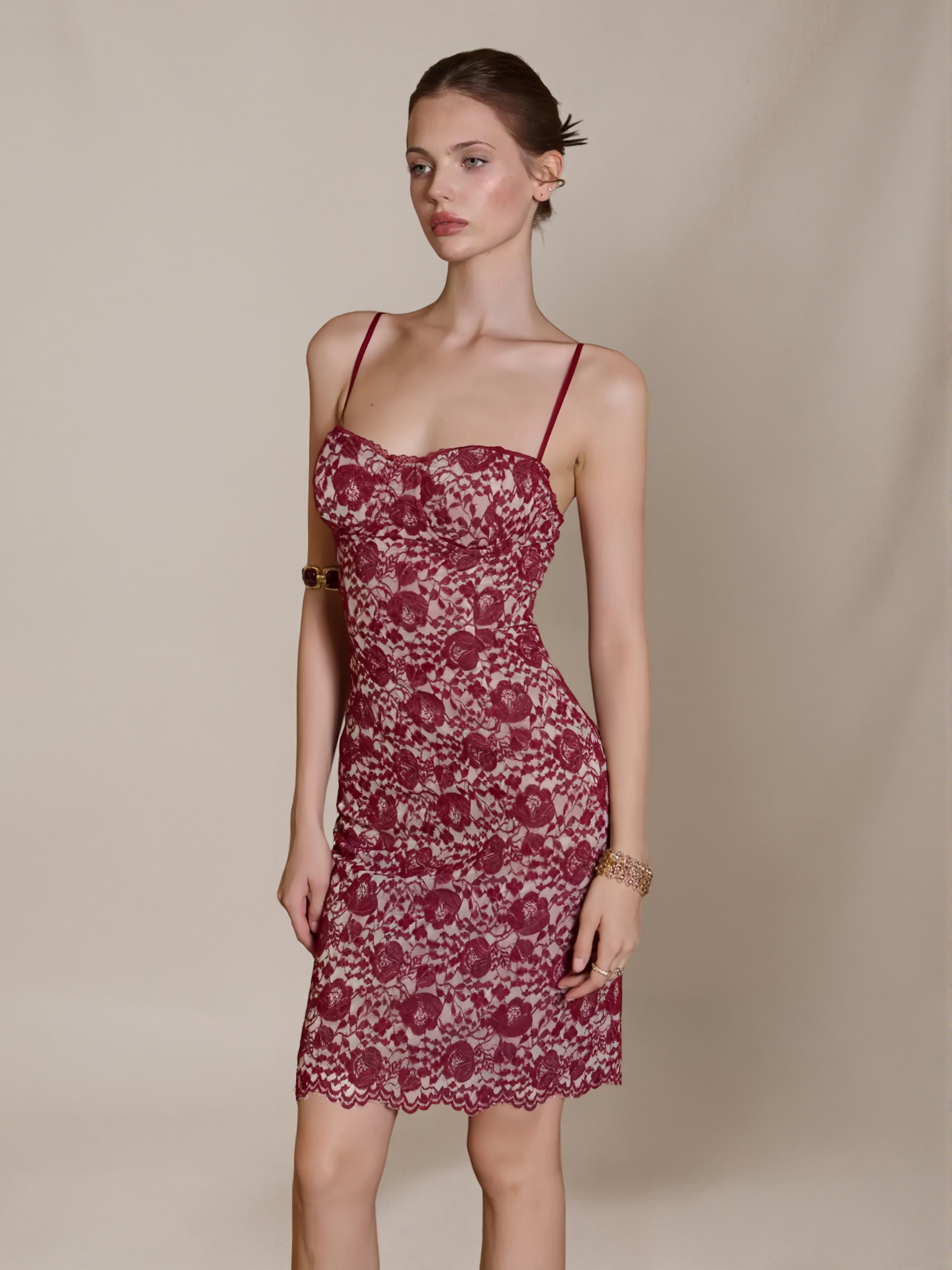 Lace Velvet Off-Shoulder Strapless Mini Dress