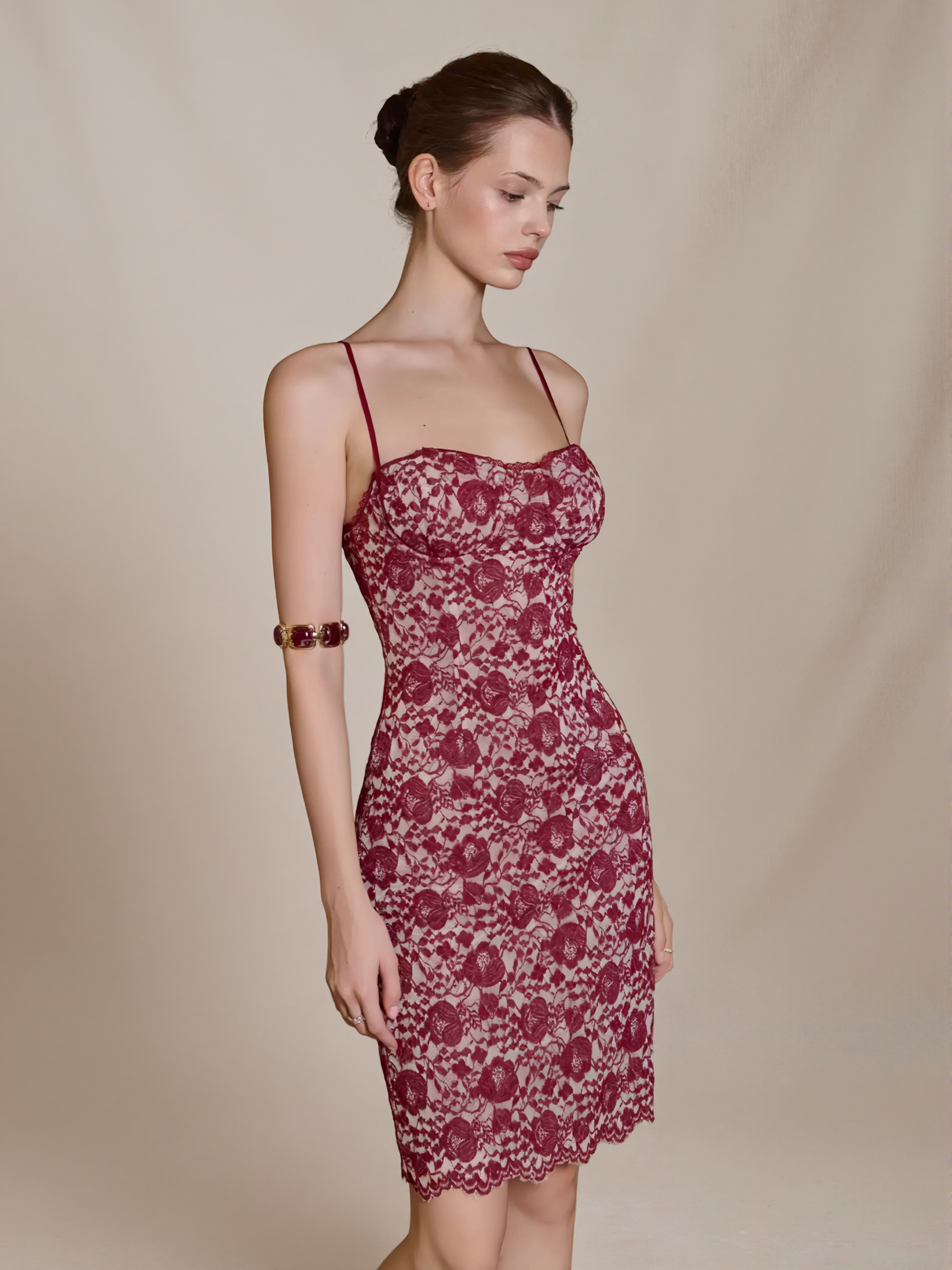 Lace Velvet Off-Shoulder Strapless Mini Dress