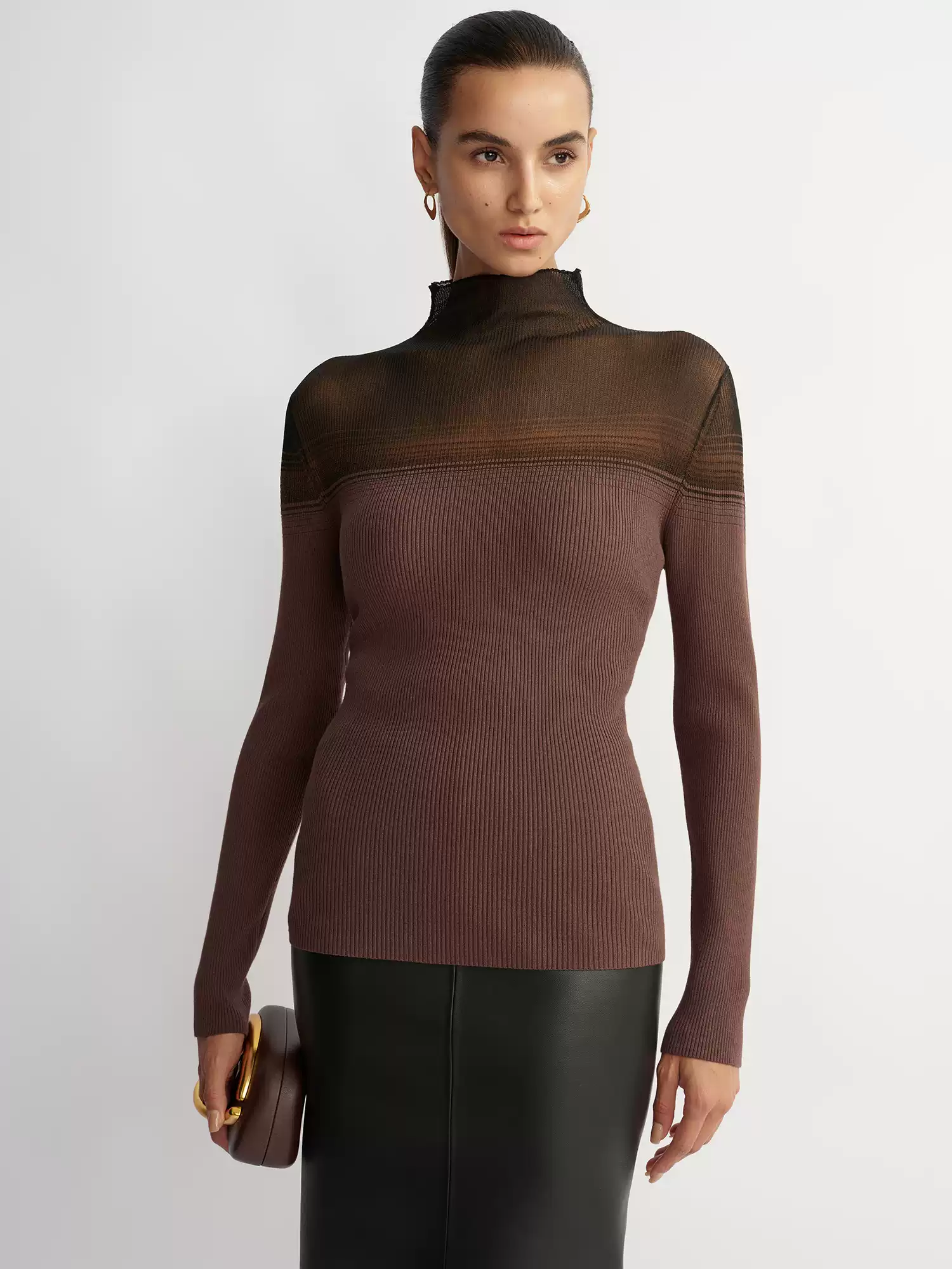 'Cicada-wing Skin-like' Knit Top