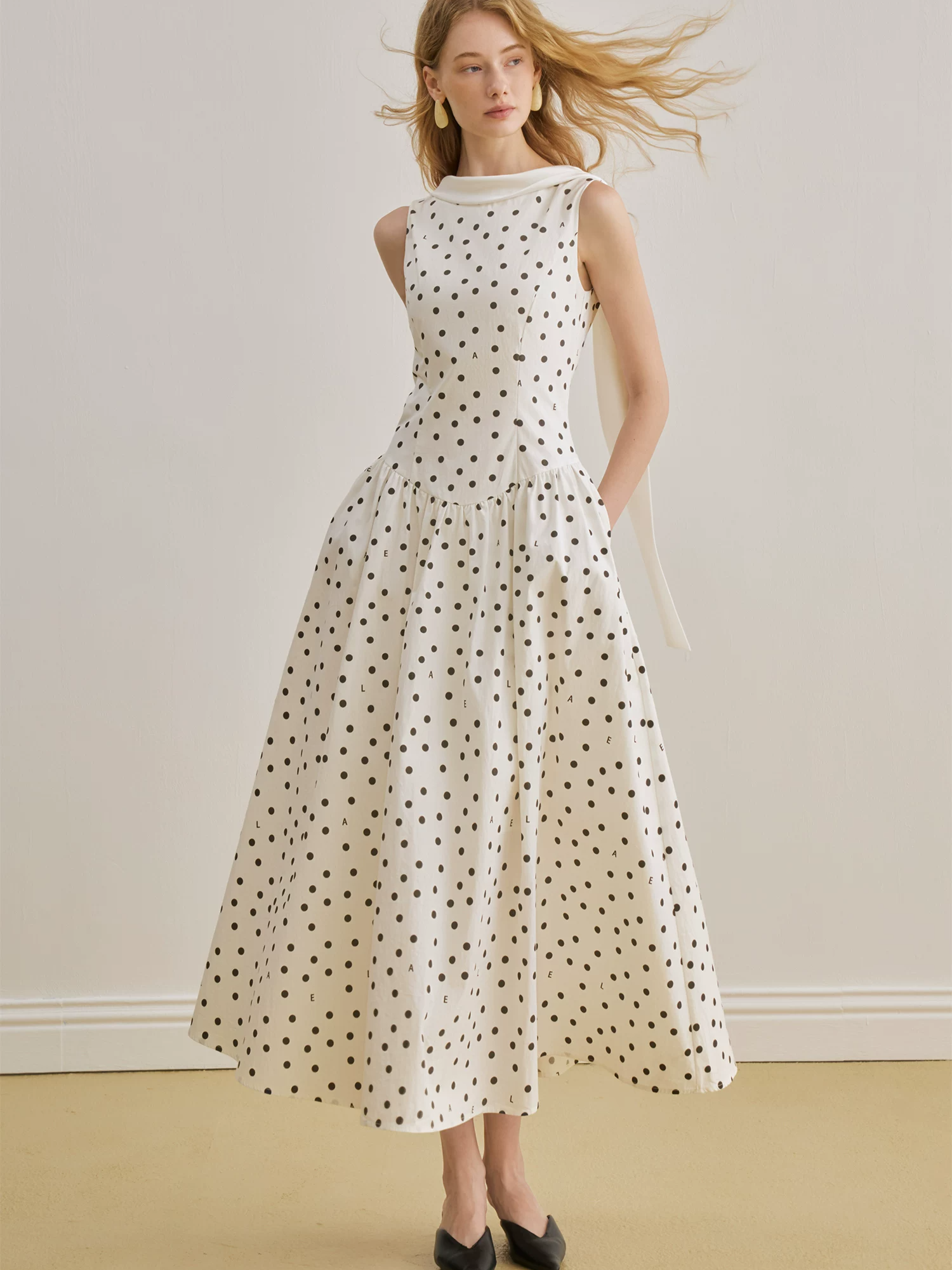 Polka Dot Ribbon Dress