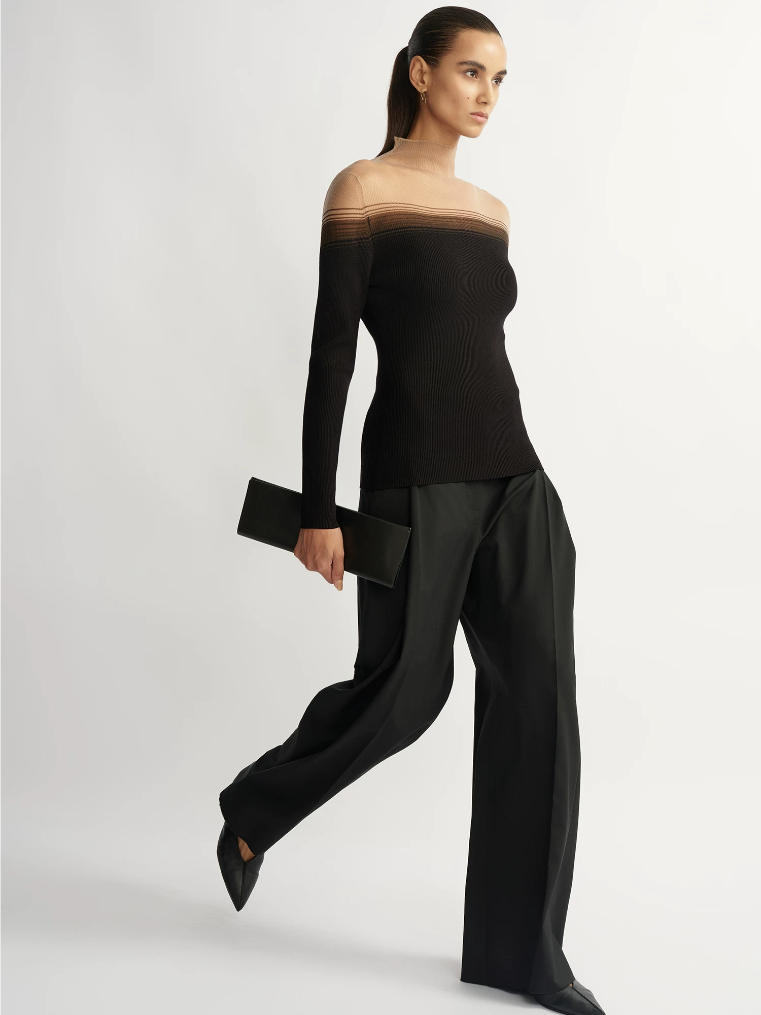 'Cicada-wing Skin-like' Knit Top