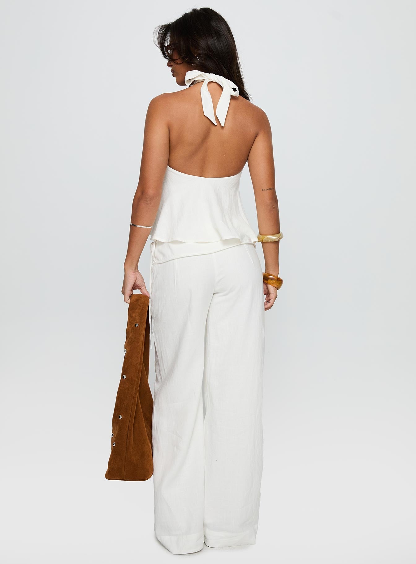 Linen-Blend Tie-Waist Set