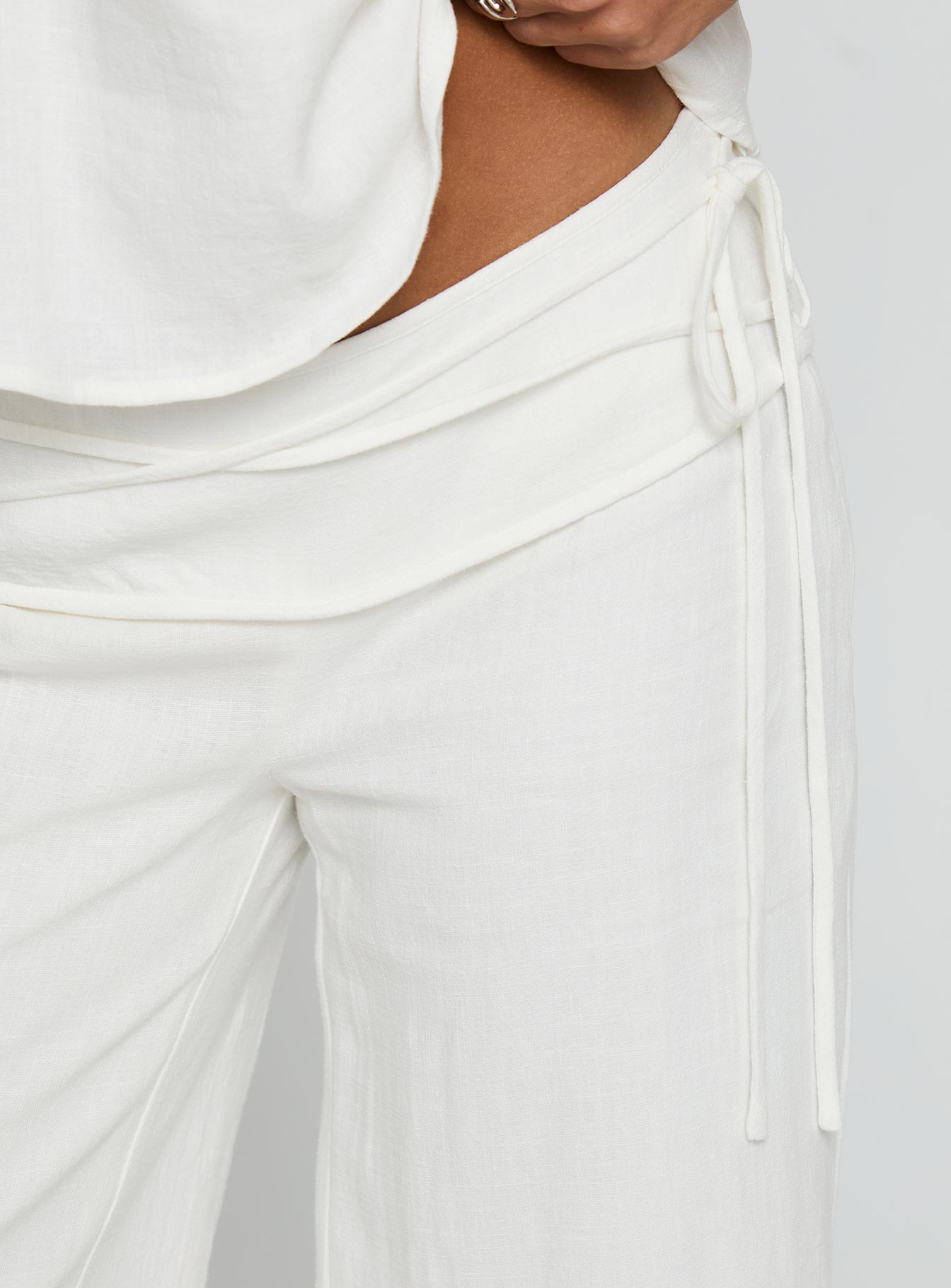 Linen-Blend Tie-Waist Set