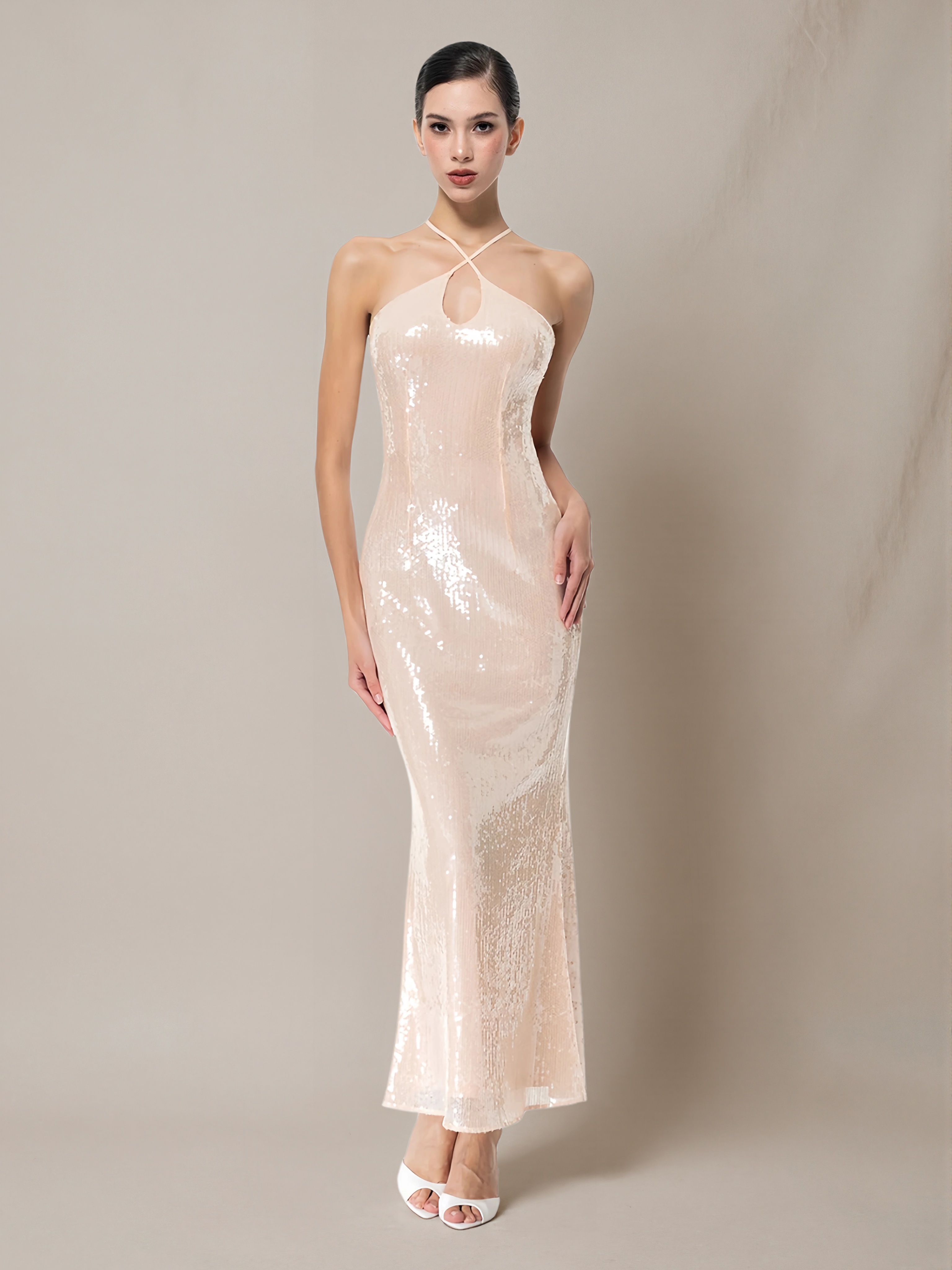 Mermaid-style Sequined Fishtail Dress