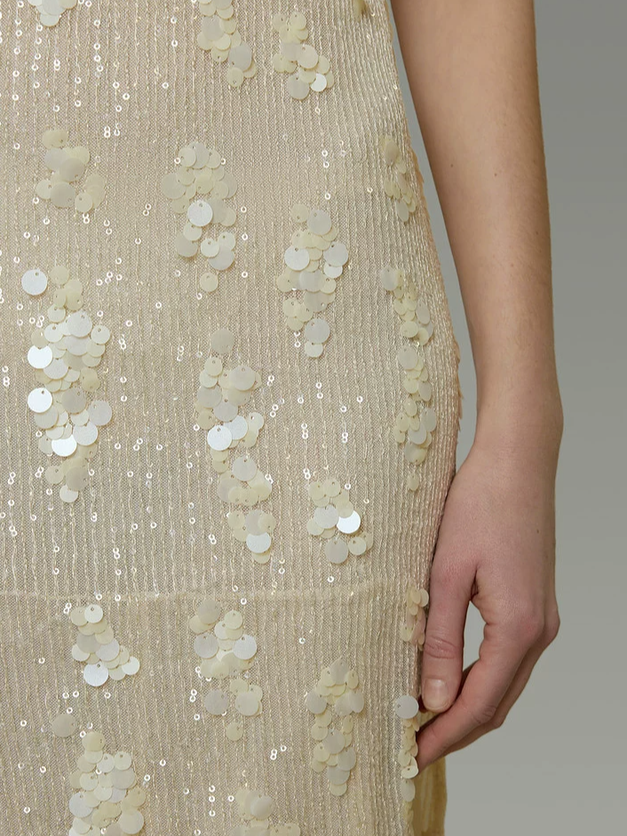 Sequined Patchwork Dress