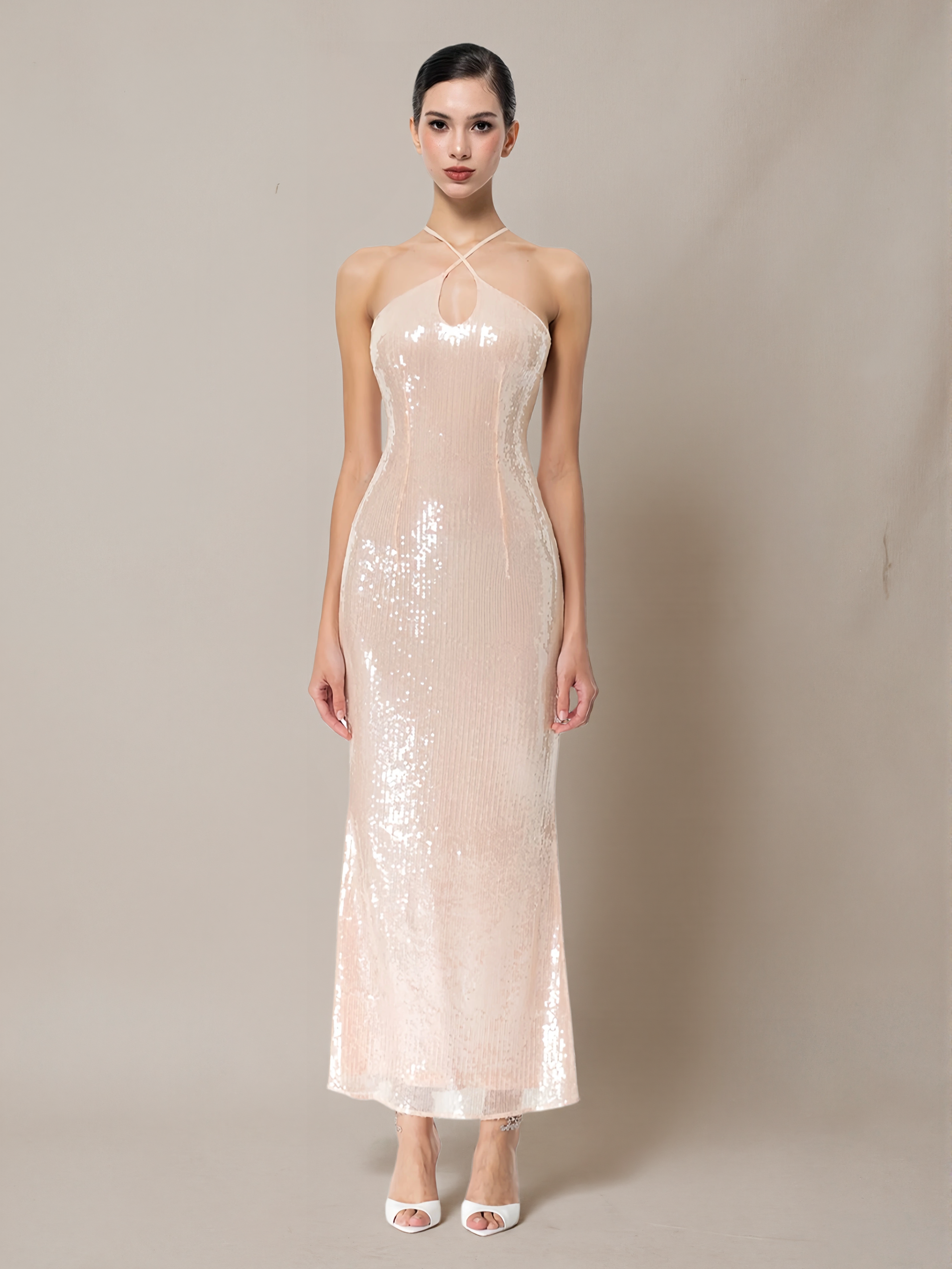 Mermaid-style Sequined Fishtail Dress