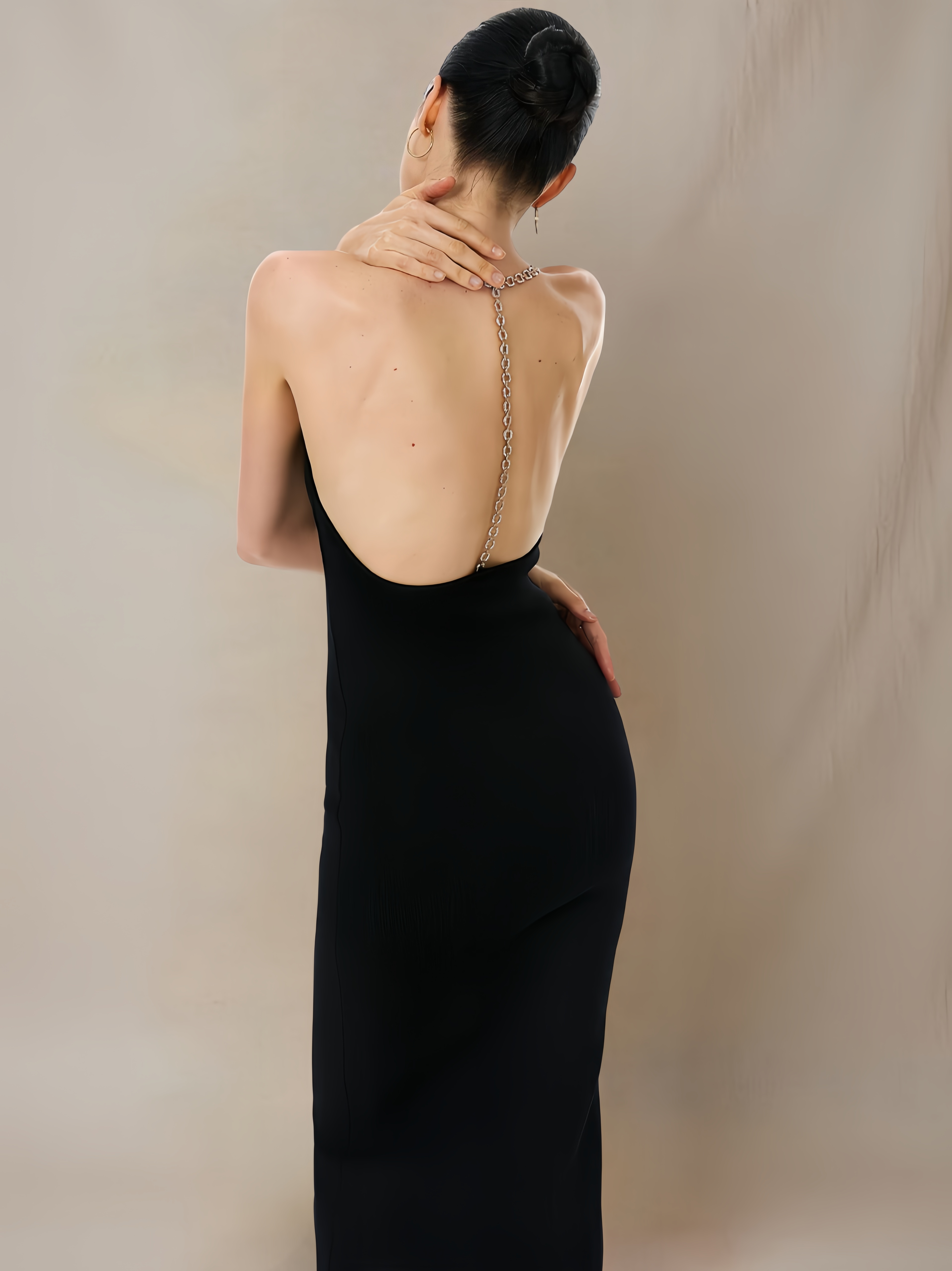 "Gatsby Soirée" Fitted Knit Cami Dress