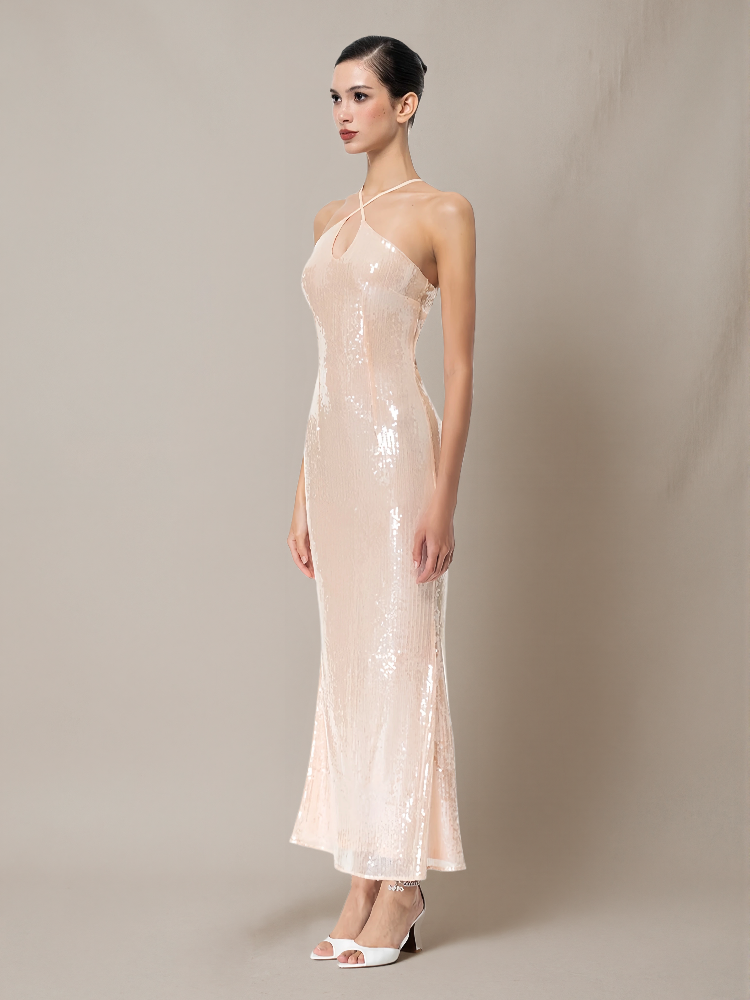 Mermaid-style Sequined Fishtail Dress