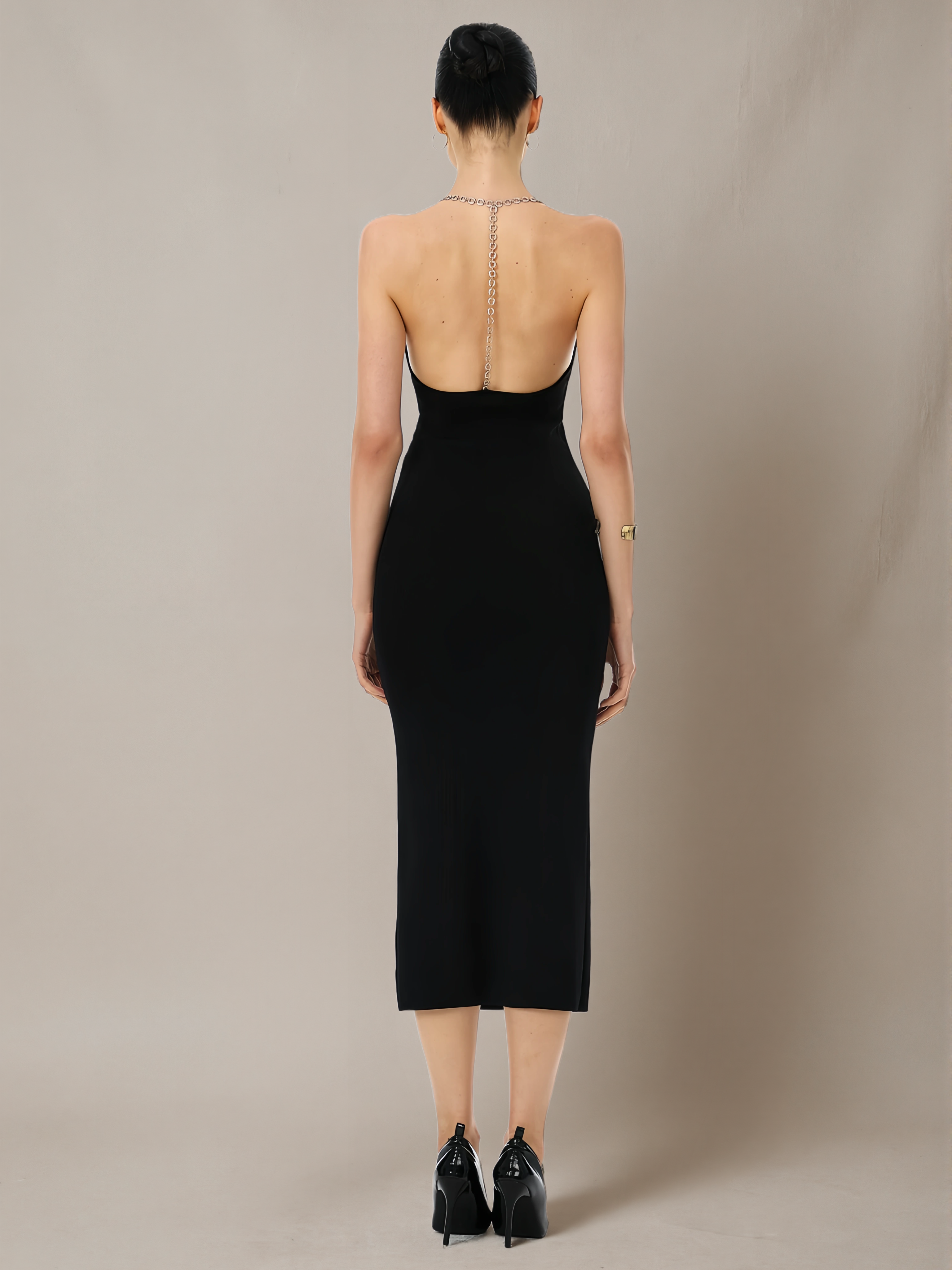 "Gatsby Soirée" Fitted Knit Cami Dress