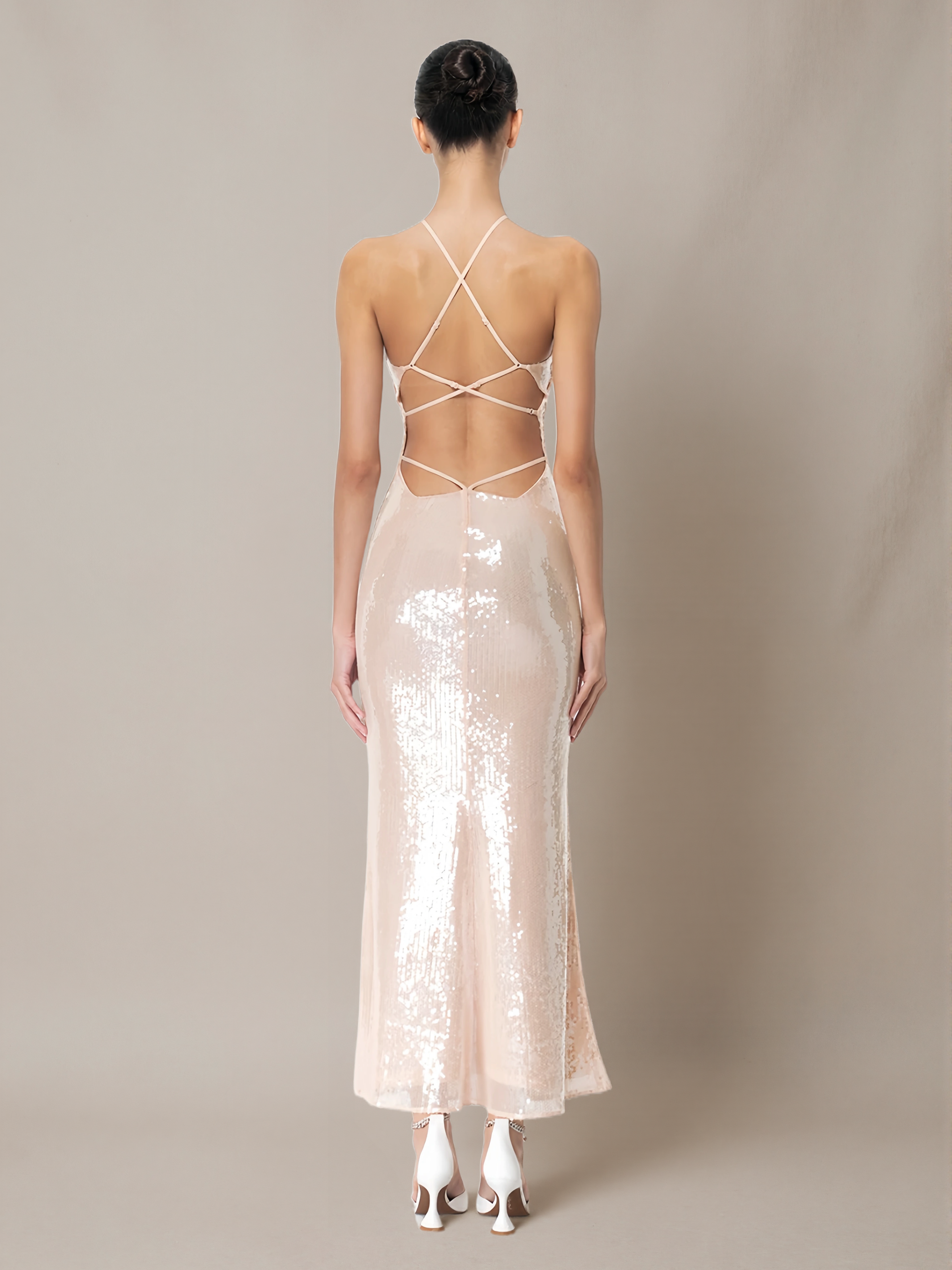 Mermaid-style Sequined Fishtail Dress