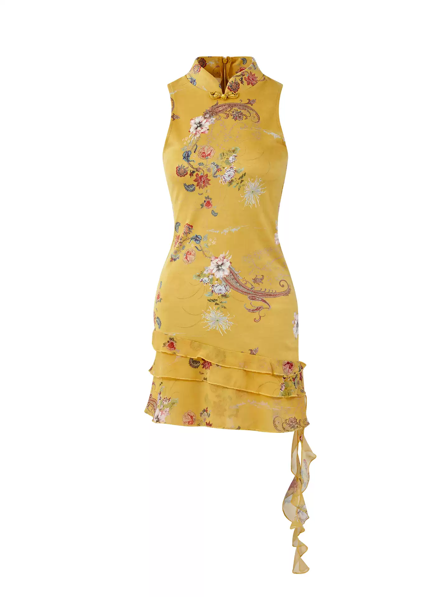 Chinese-style Slim-fit Mandarin Collar QiPao Mini Dress