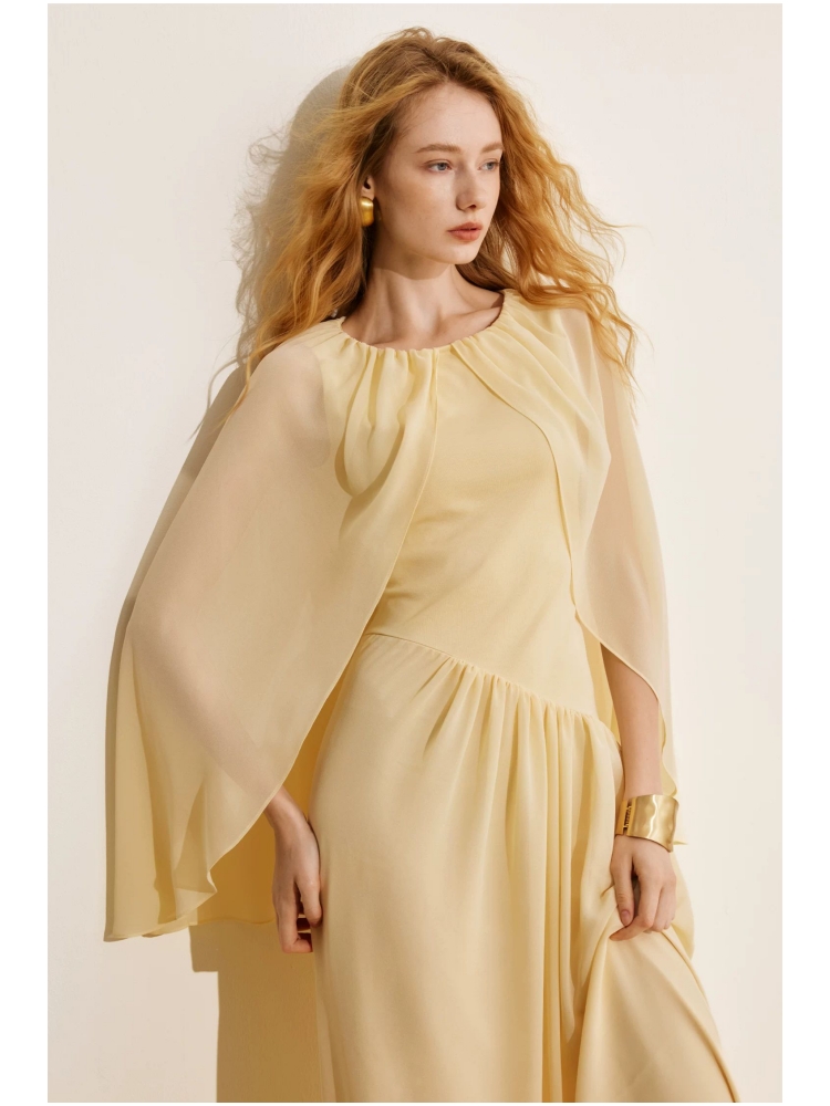 Sheer Elegant Shawl Dress