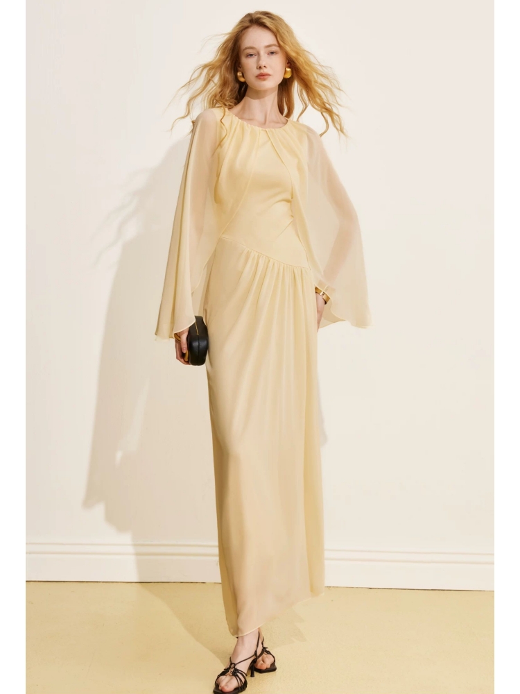 Sheer Elegant Shawl Dress