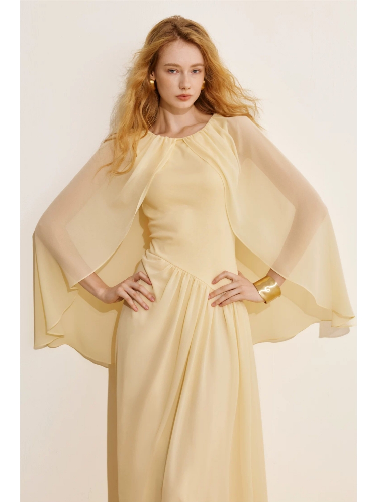 Sheer Elegant Shawl Dress