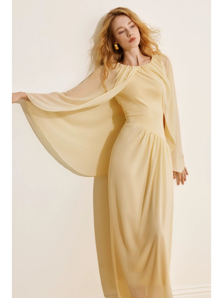 Sheer Elegant Shawl Dress